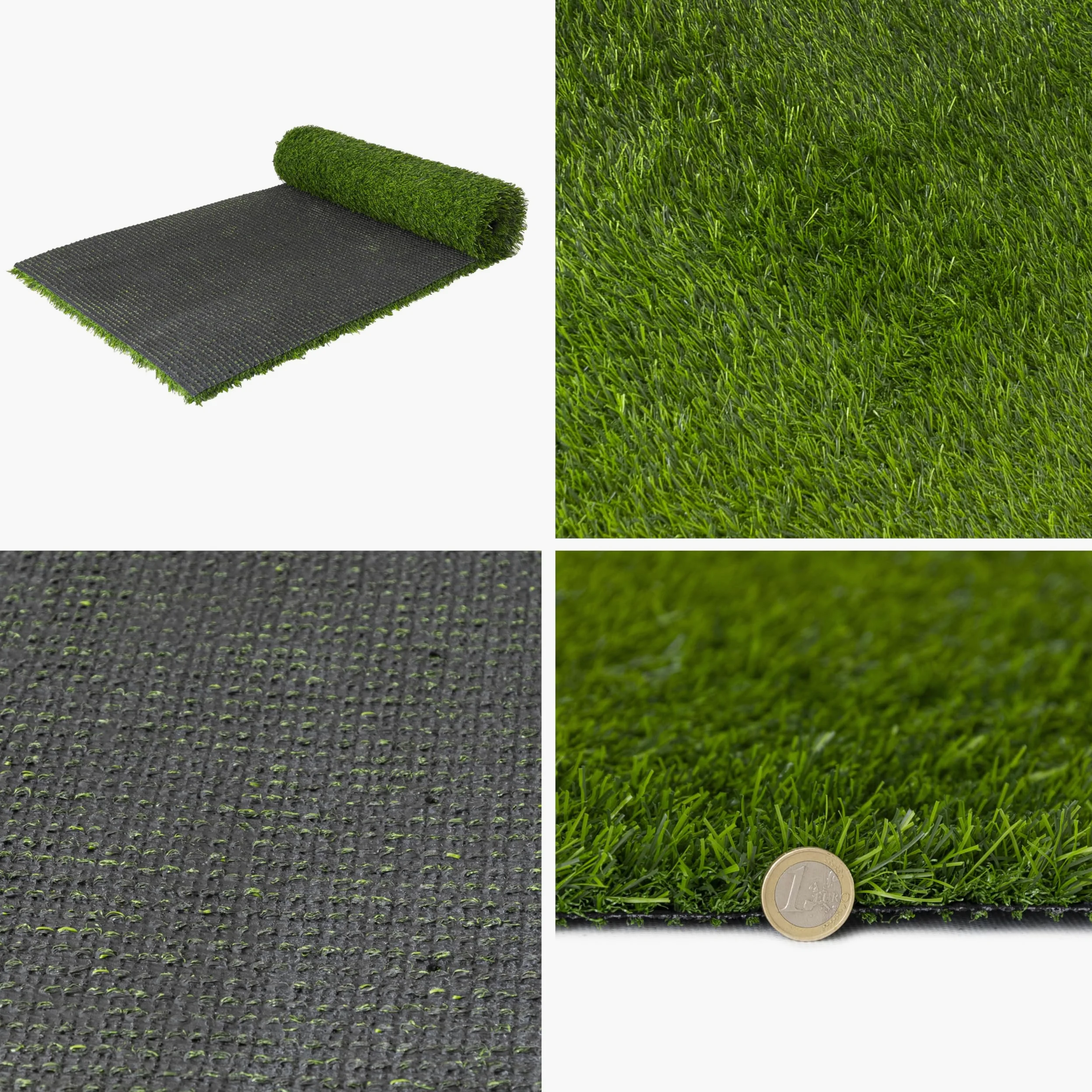 Mazovia Gazon Synthétique Exterieur avec Picots 30mm - Faux Gazon pour Balcon, Terasse et Jardin - Premium Tapis Gazon au mètre - Fausse Herbe Balcon - Tapis Herbe Artificielle - 300x600 cm - Vert