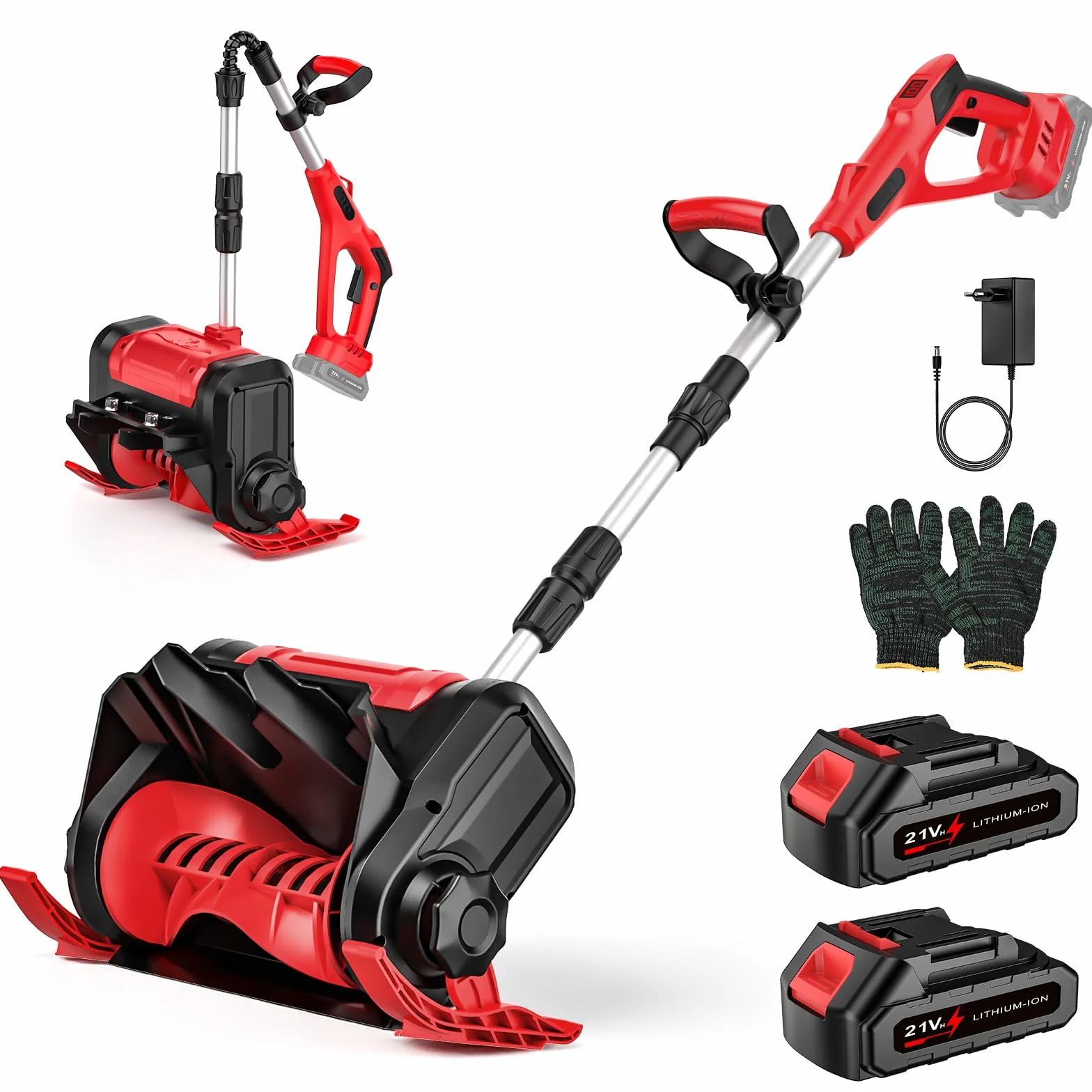 Fraise à Neige sans Fil 1000W 30 cm 2×2,0Ah Batteries Moteur sans Balais