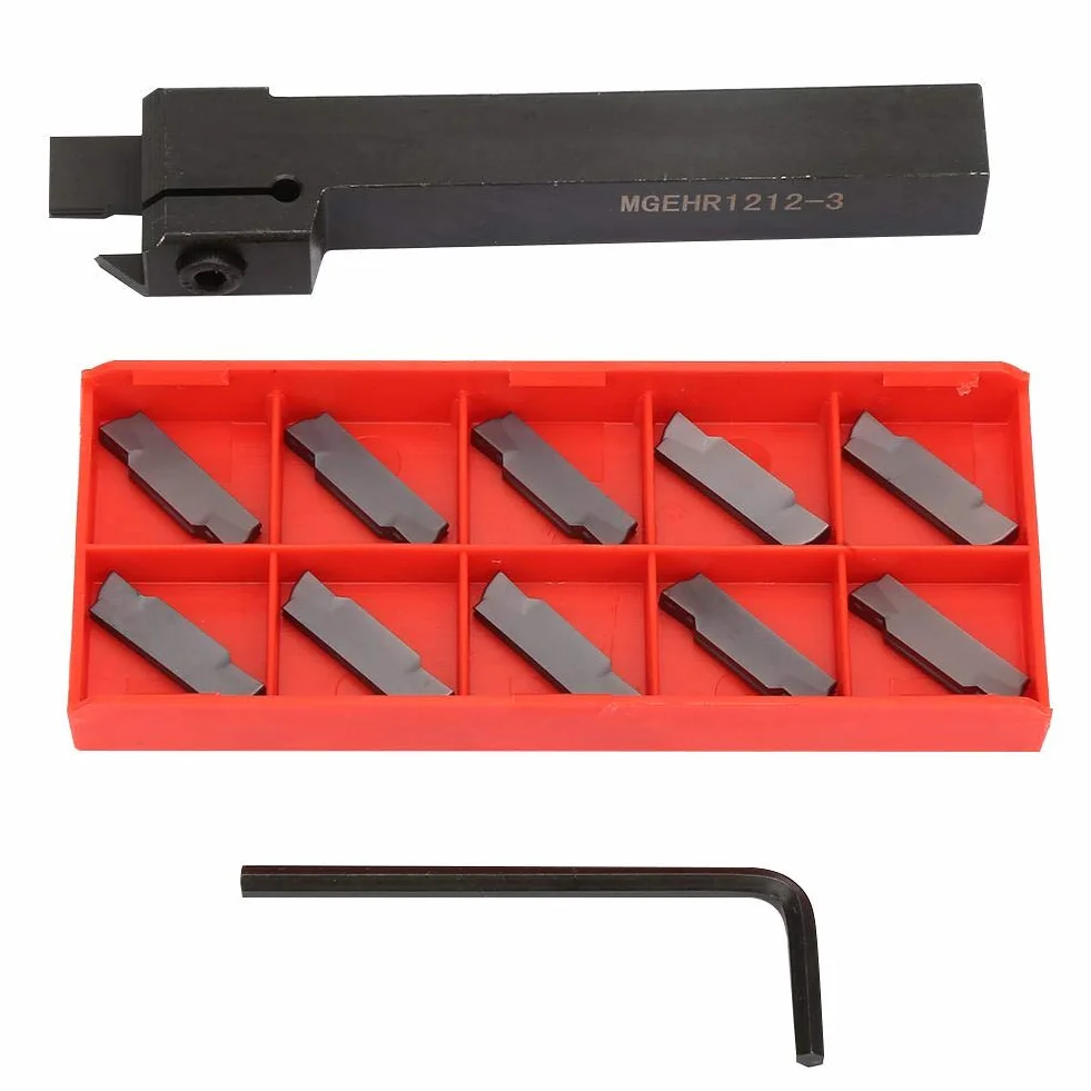 Porte-outil de tronçonnage MGEHR1212-3 avec inserts 10pcs