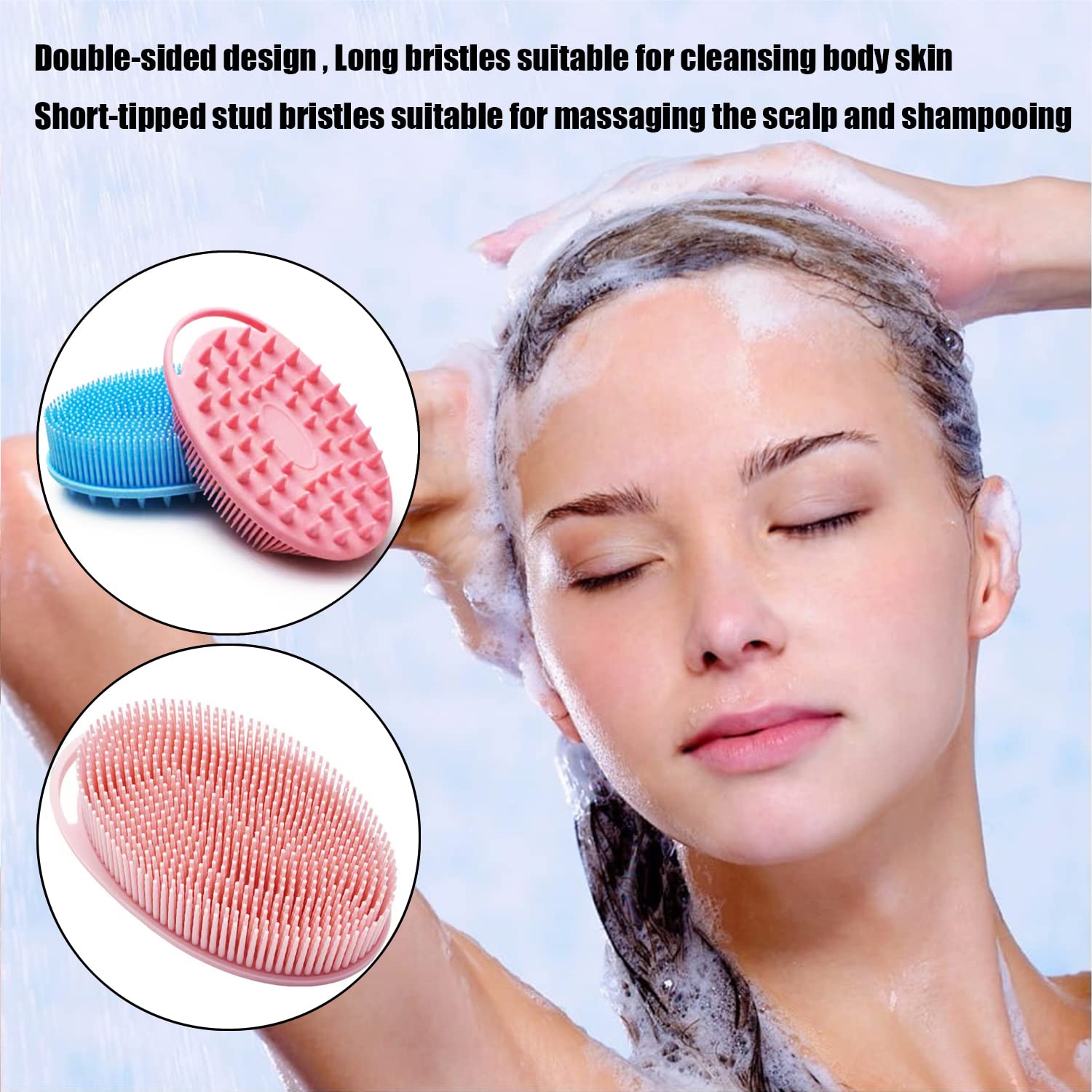 Pink Silicone Exfoliating Body Scrubber