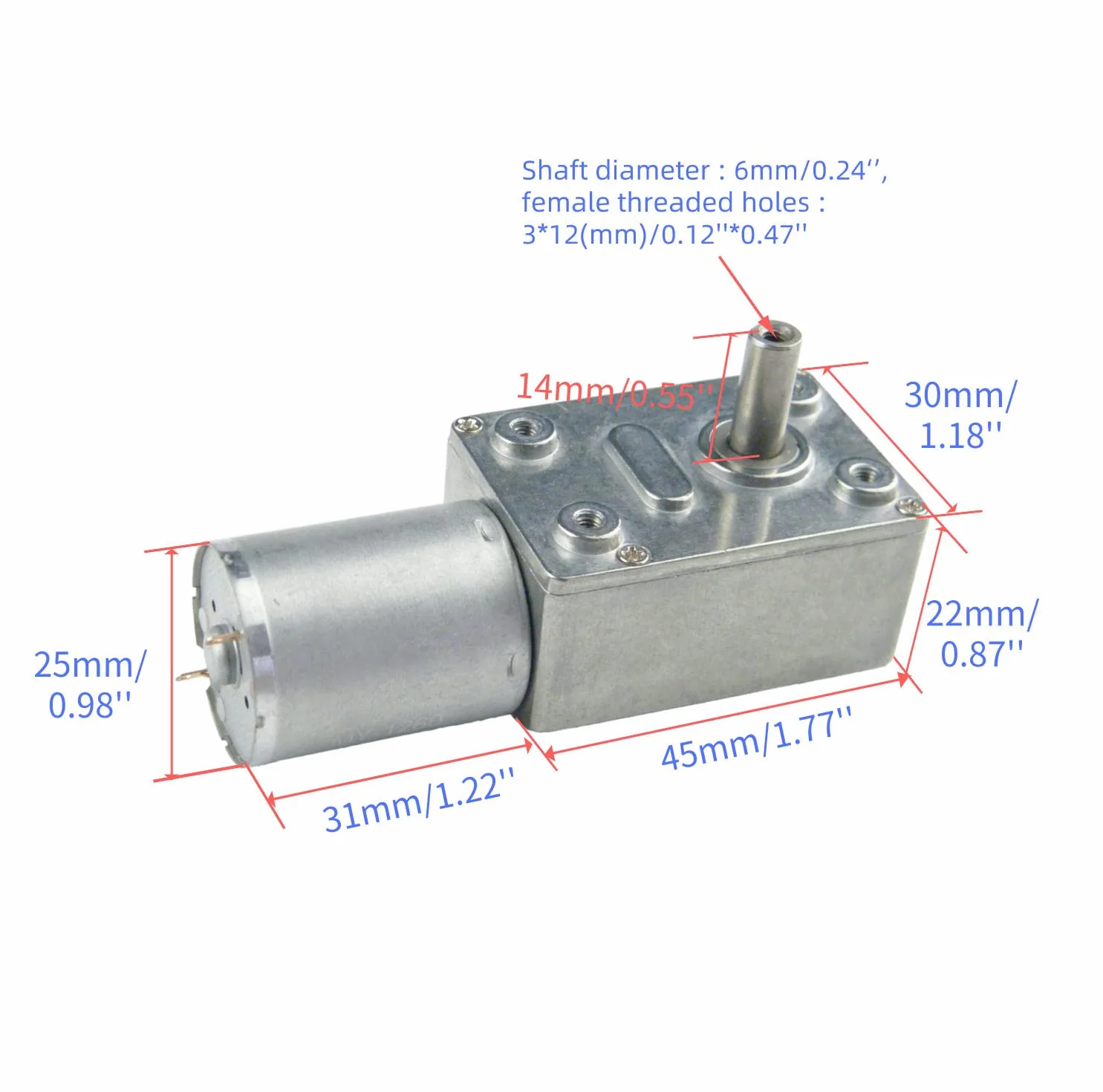 CHANCS Moteur de décélération 370WG 12V DC 90rpm autobloquant micro-engrenage réversible