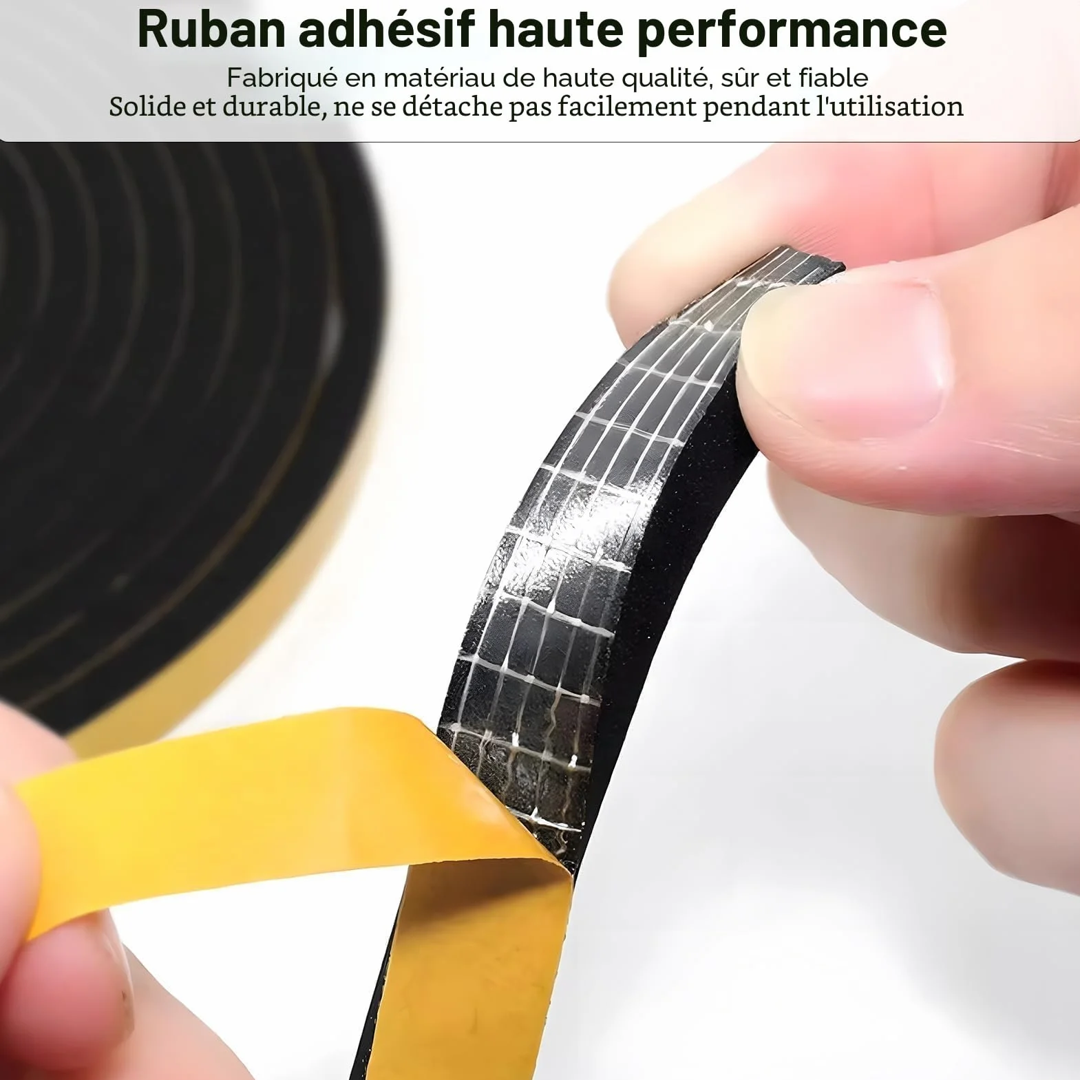 Joint Mousse Adhésif Autocollant 5m pour Plaque de Cuisson avec Grattoir 6x3mm