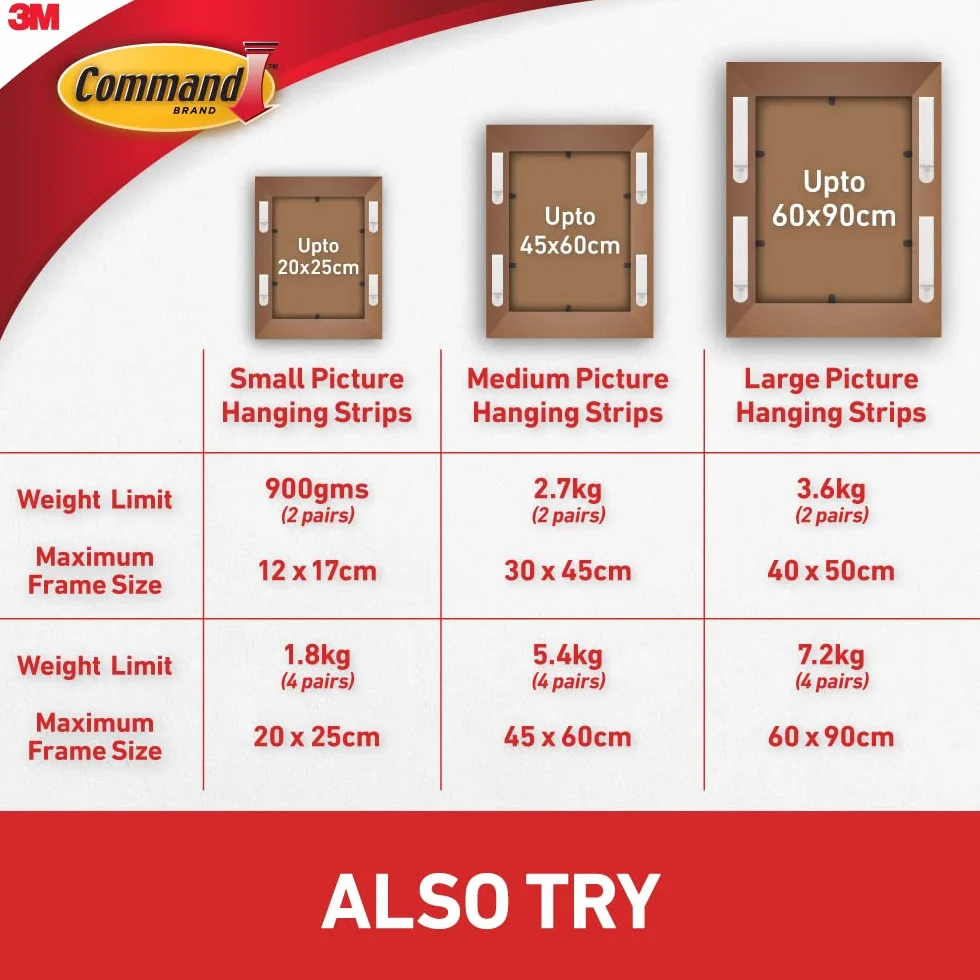 Command Medium Picture Hanging Strips 17201 4pk