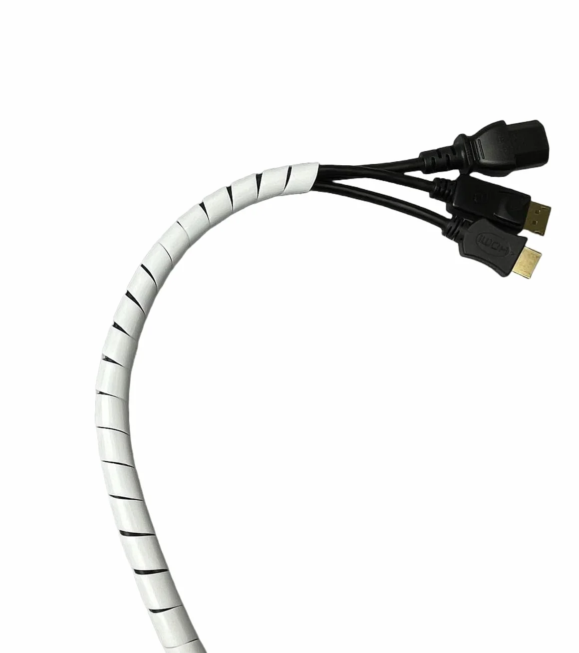 Gaine de câble spirale Blanc 12 mm 5 m