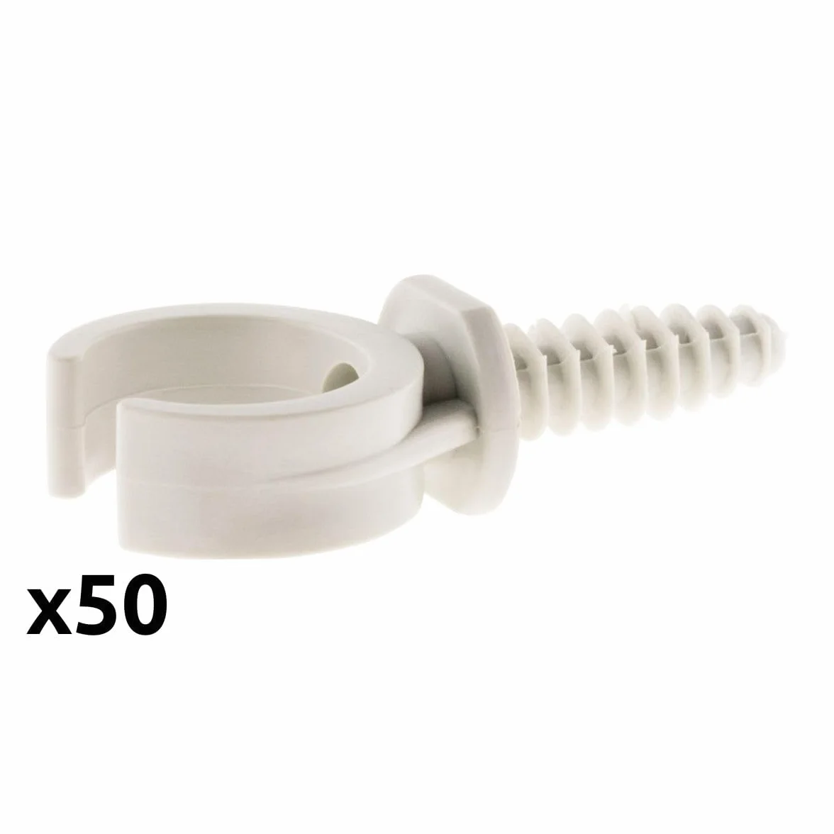 Zenitech Lot de 50 clips avec chevilles Ø20mm Gris