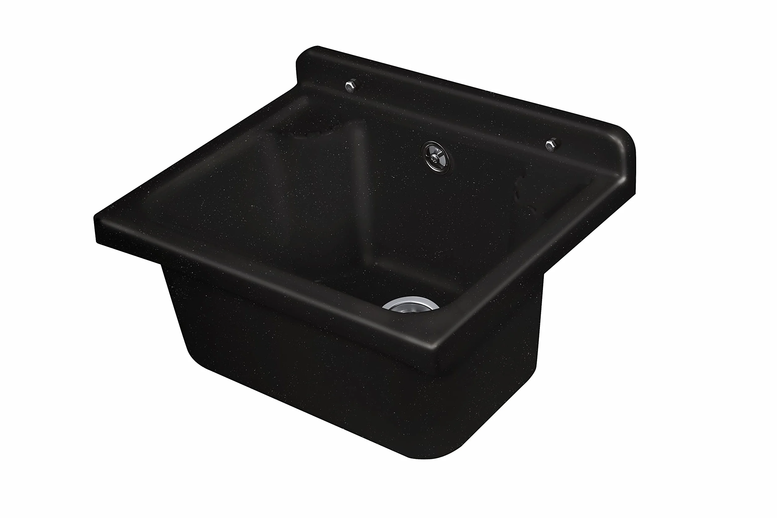 Negrari Lavabo Pilozzo mural en résine L42 x P34 x H21 noir pailleté