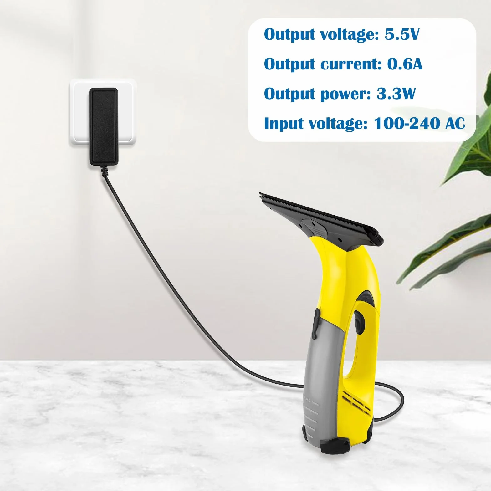 Chargeur Compatible pour Karcher Nettoyeur de Vitres WV2 WV2 Plus WV1 WV50 WV60 WV70 WV75 WV5 WV5 Premium KV4 WV Classic Easy Plus