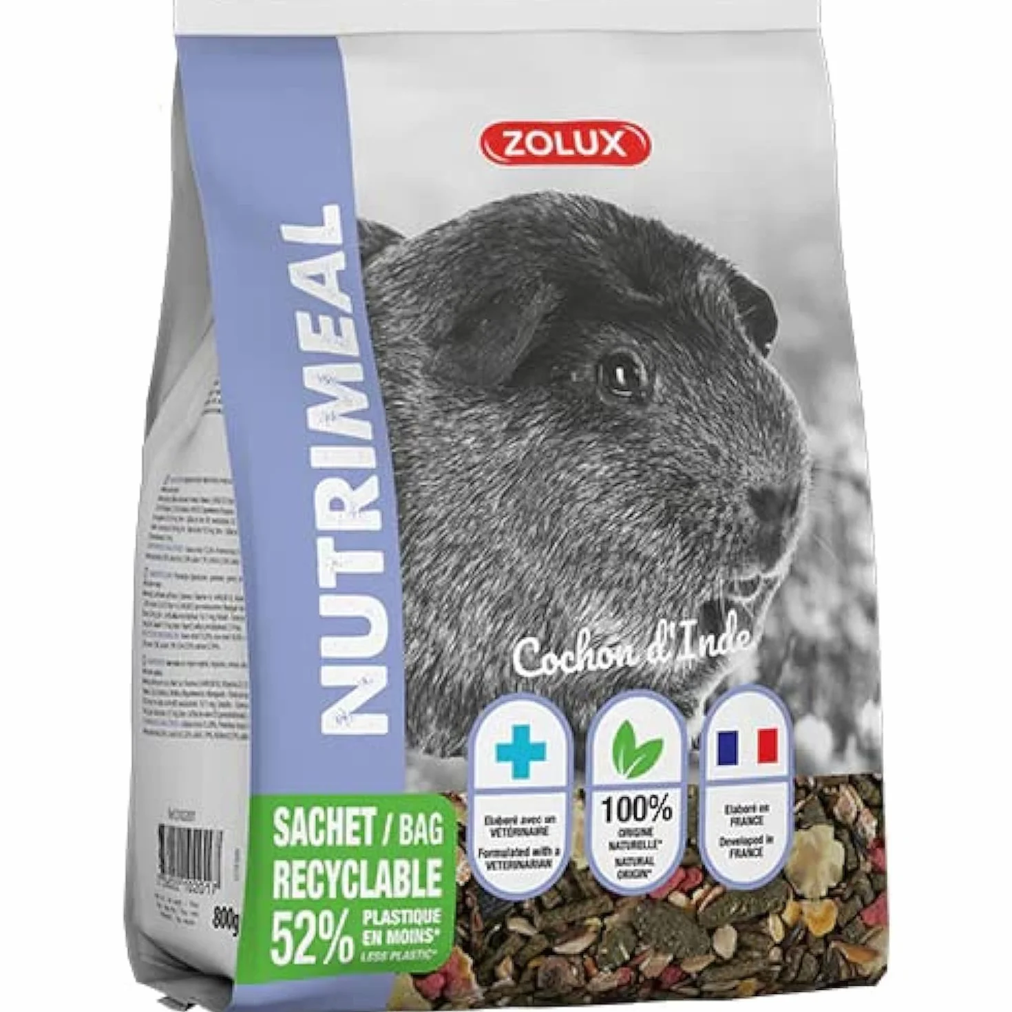 Zolux - Alimentation Granulés pour Cochon d'Inde nutrimeal 800g