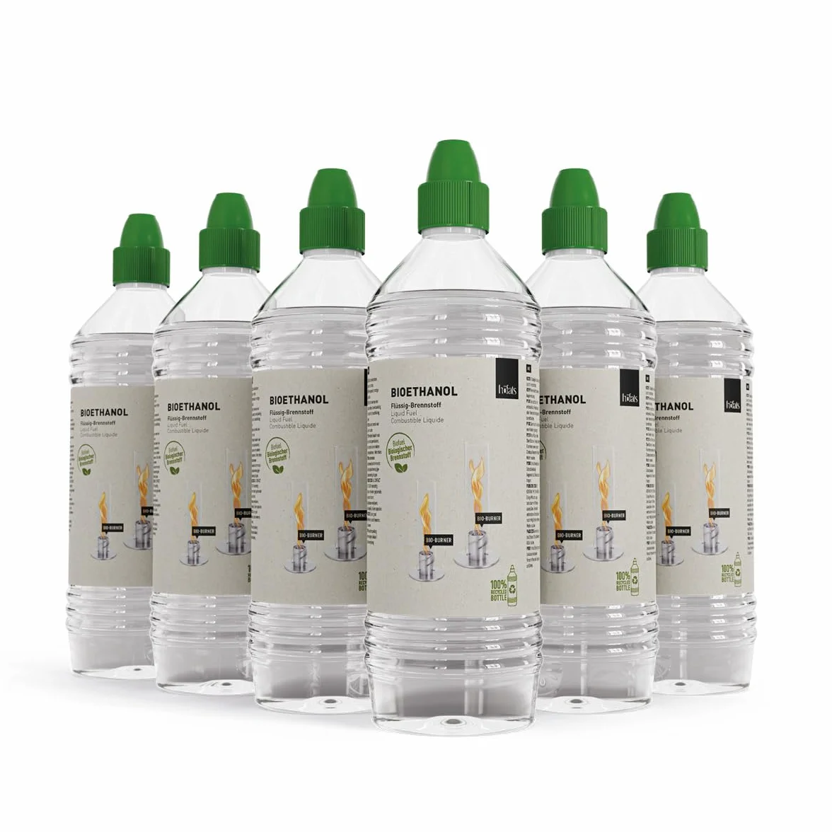 höfats Bioéthanol Liquide Spin 900 1200 6x1 Litre Bouteille sans fumée sans suie