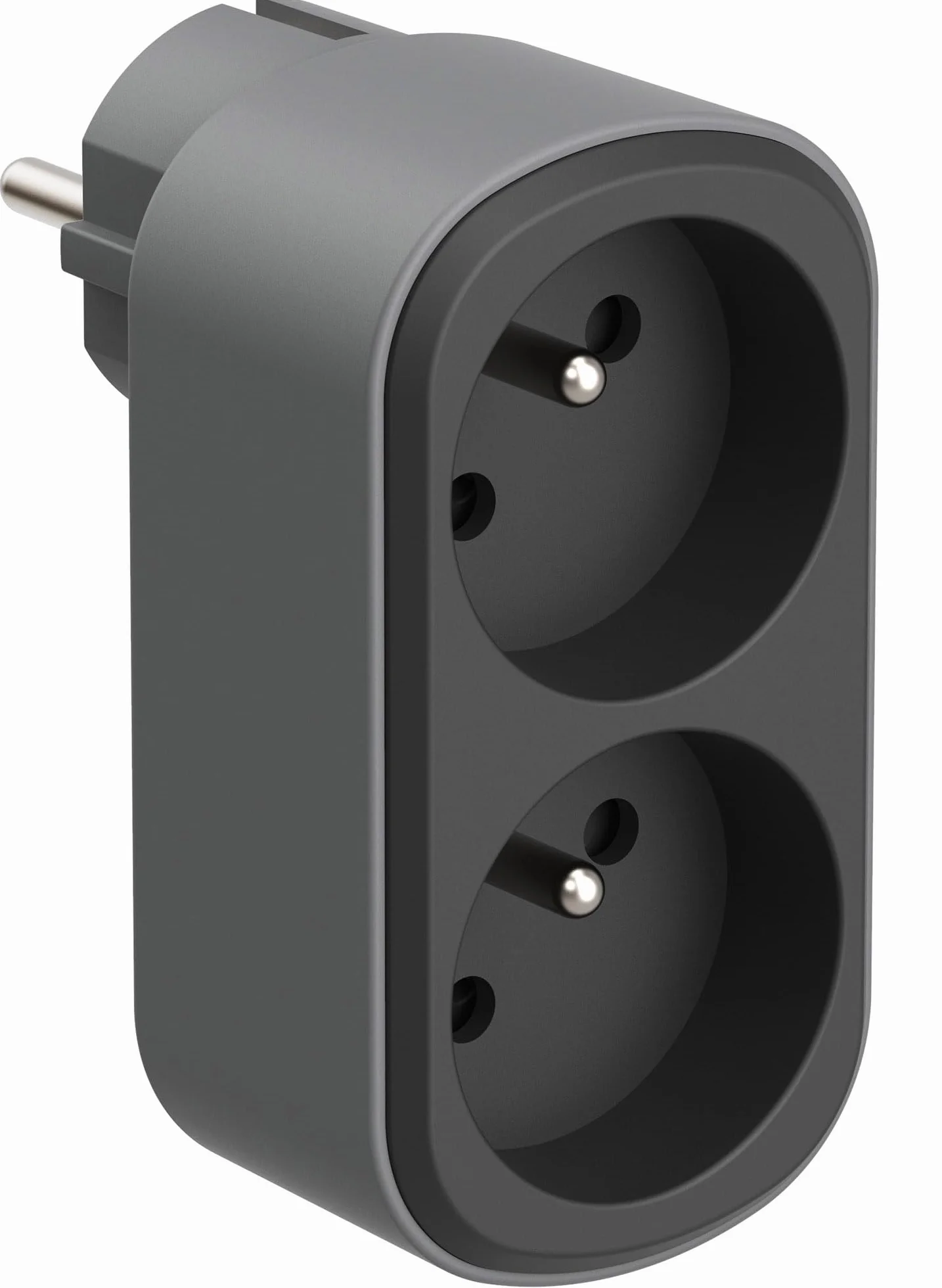 Electraline Adaptateur Fiche Multiprise Biplite Prima 2 Prises françaises 16A, Blanc