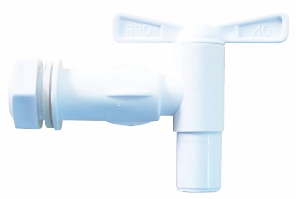 Robinet de cuve plastique 1/4 tour puisage Blanc