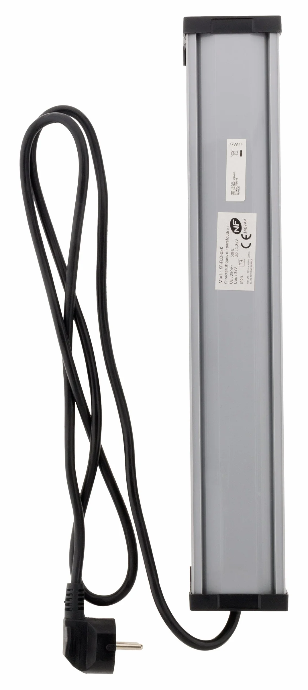 Bloc parafoudre 5x16A Interrupteur Noir Zenitech