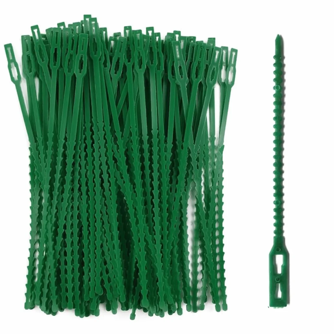 100 pièces Attache de Plante Liens Réglables de Jardinage, Attache Plante Grimpante, Accroche Plante Grimpante, Fixation Serrage, Attaches De Torsion En Plastique Flexible (13 cm)