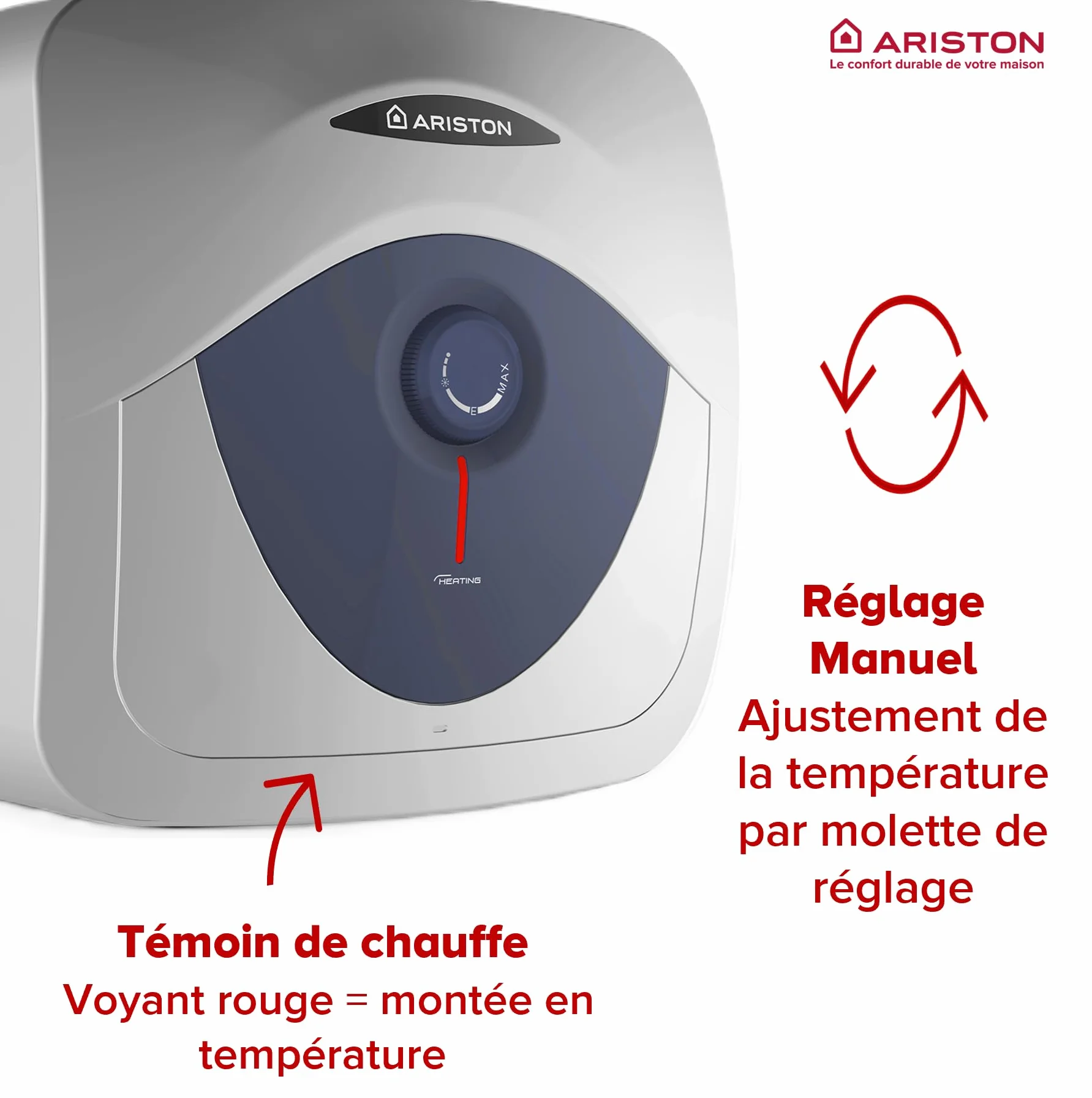 Ariston Blu Evo RS 15L Chauffe-eau Électrique 15 litres Compact Sous-Evier 2000W