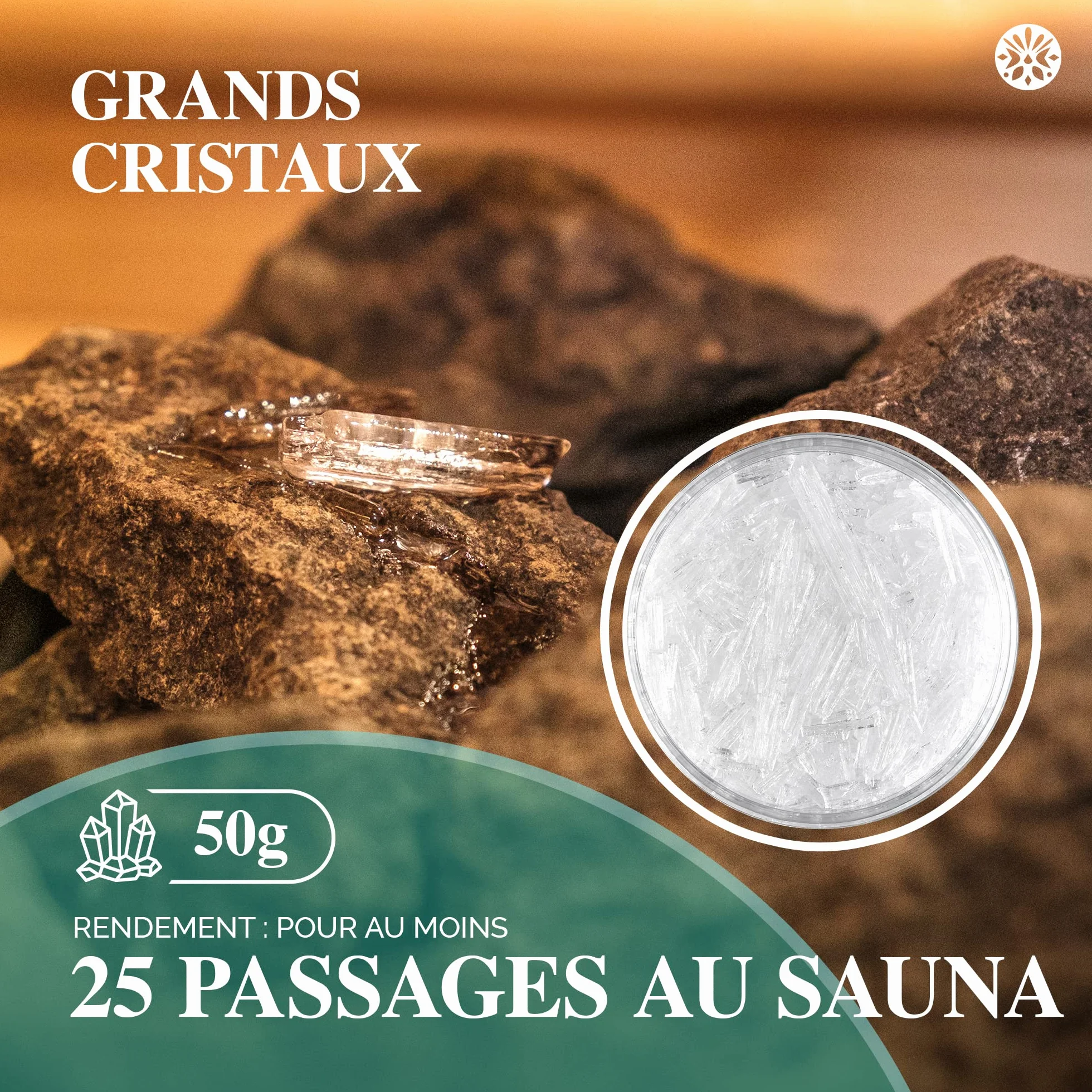 LoWell Cristaux de menthol 100% menthe pure pour sauna - Sachets refermables