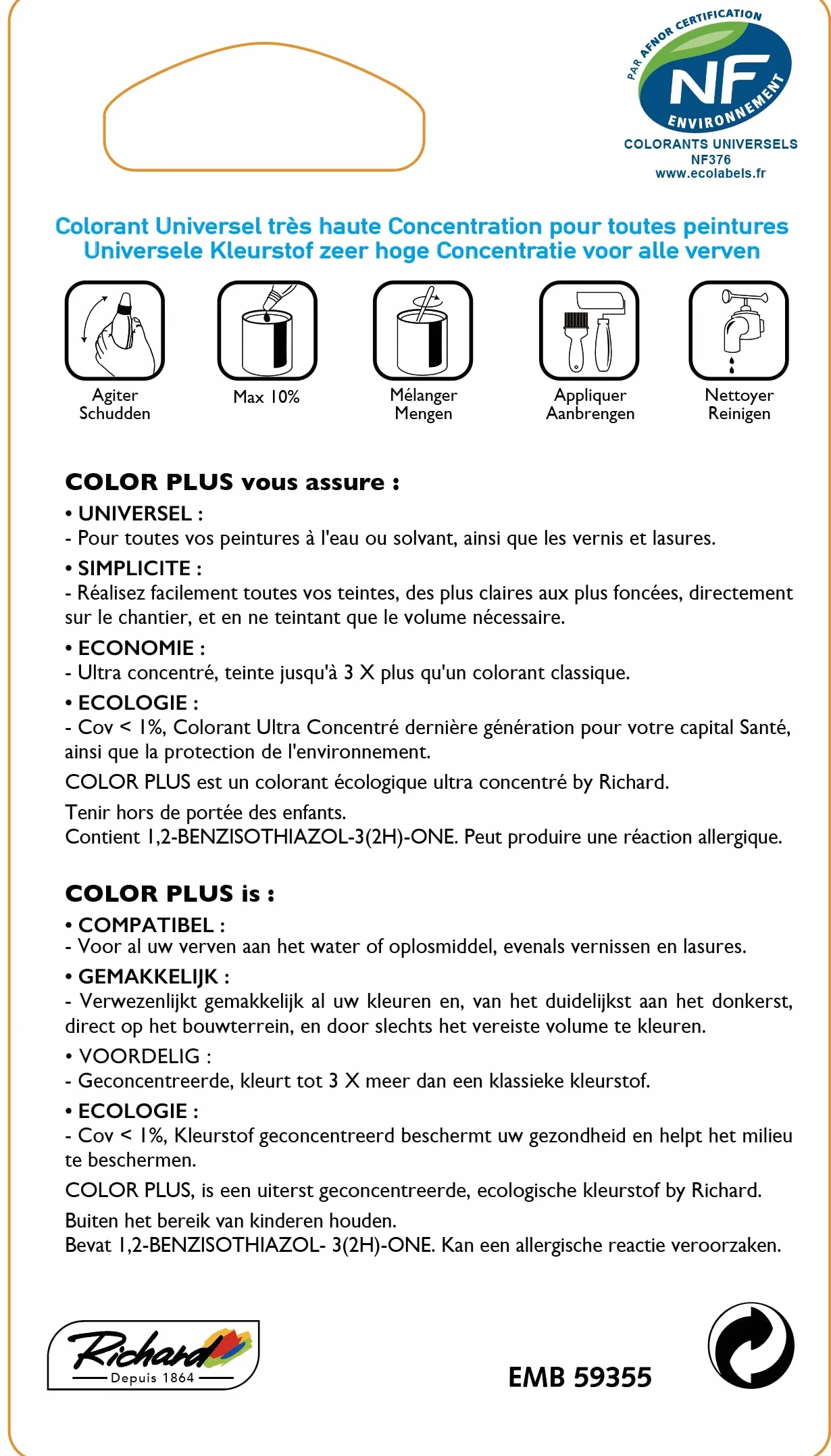 Colorant Universel TRIPLE CONCENTRE 30ml GRIS TAUPE Made in France