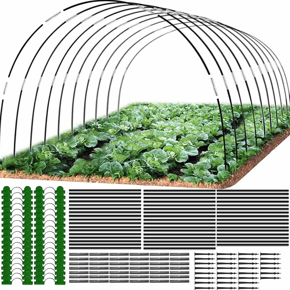 Anyingkai Garden Arceaux pour Serre Tunnel,Cerceau De Serre De Jardin,Kit De Maison De Cerceau De Jardin,Cadre pour Serre De Jardin, Arceaux pour Serre Tunnel pour La Protection des Plantes (50PCS)