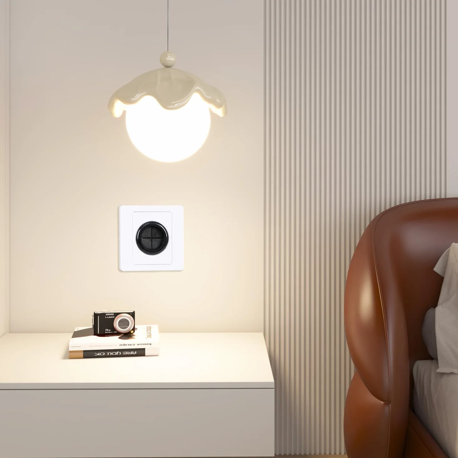 Lot de 2 Passe-Câbles Muraux, Gestion des Câbles pour TV et Bureau