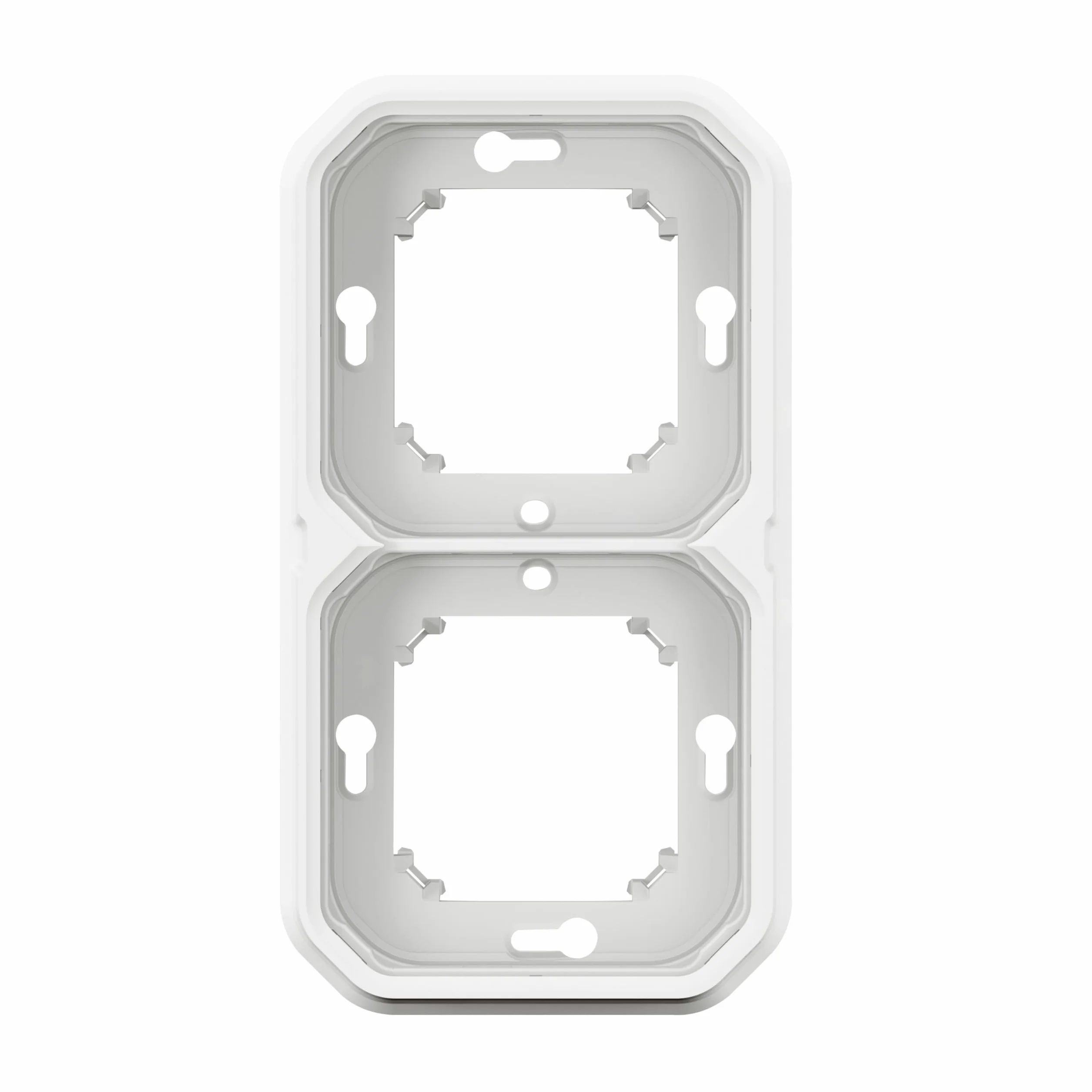 Legrand Plexo Plaque d'Encastrement 2 Postes Blanc Horizontal Vertical
