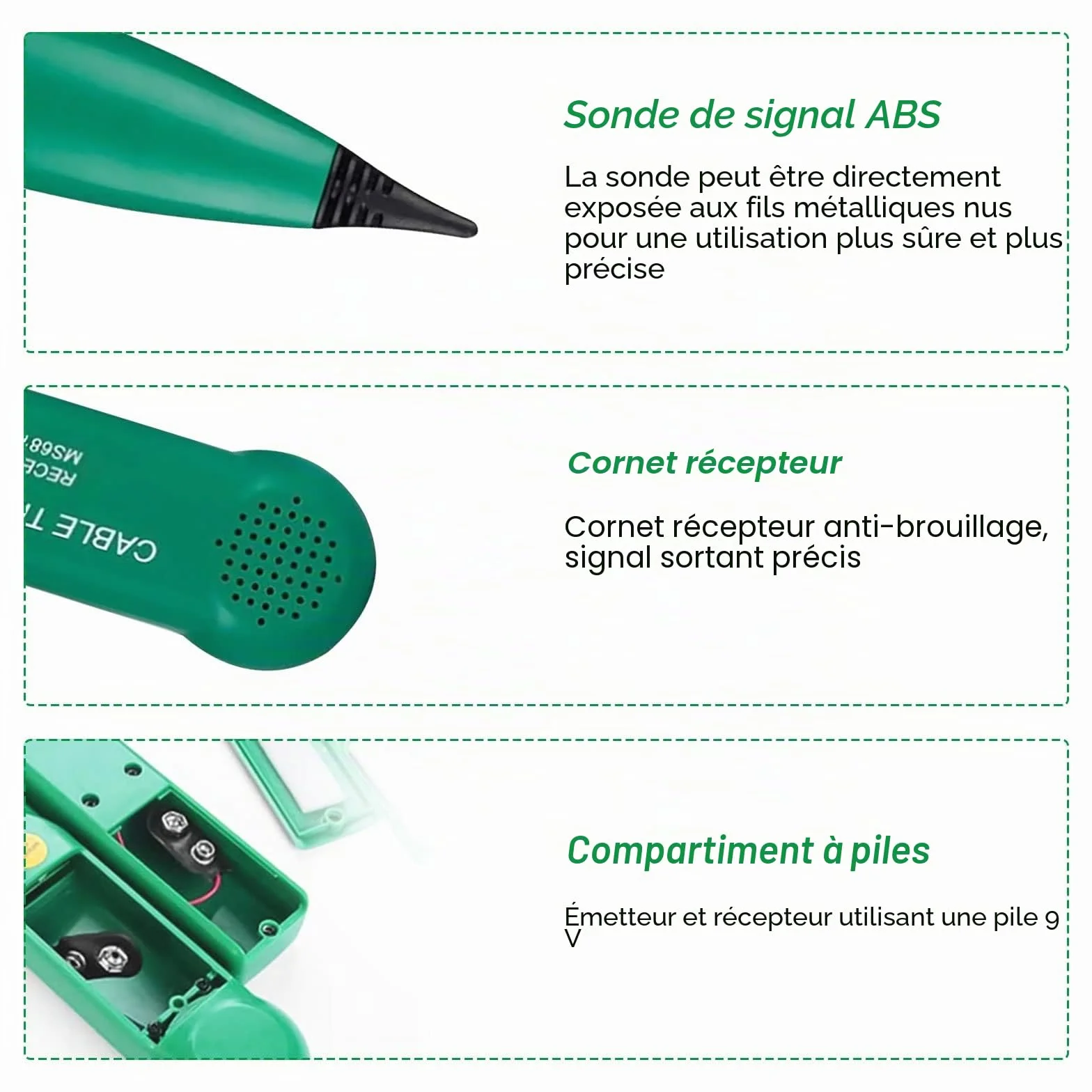 MS6812 Testeur de Câble Téléphonique, Détecteur de Câble Électrique Traqueur Professionnel