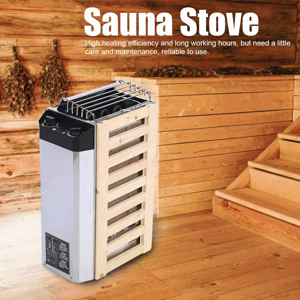 Poêle de Sauna 3KW Acier Inoxydable 220V Chauffage Interne
