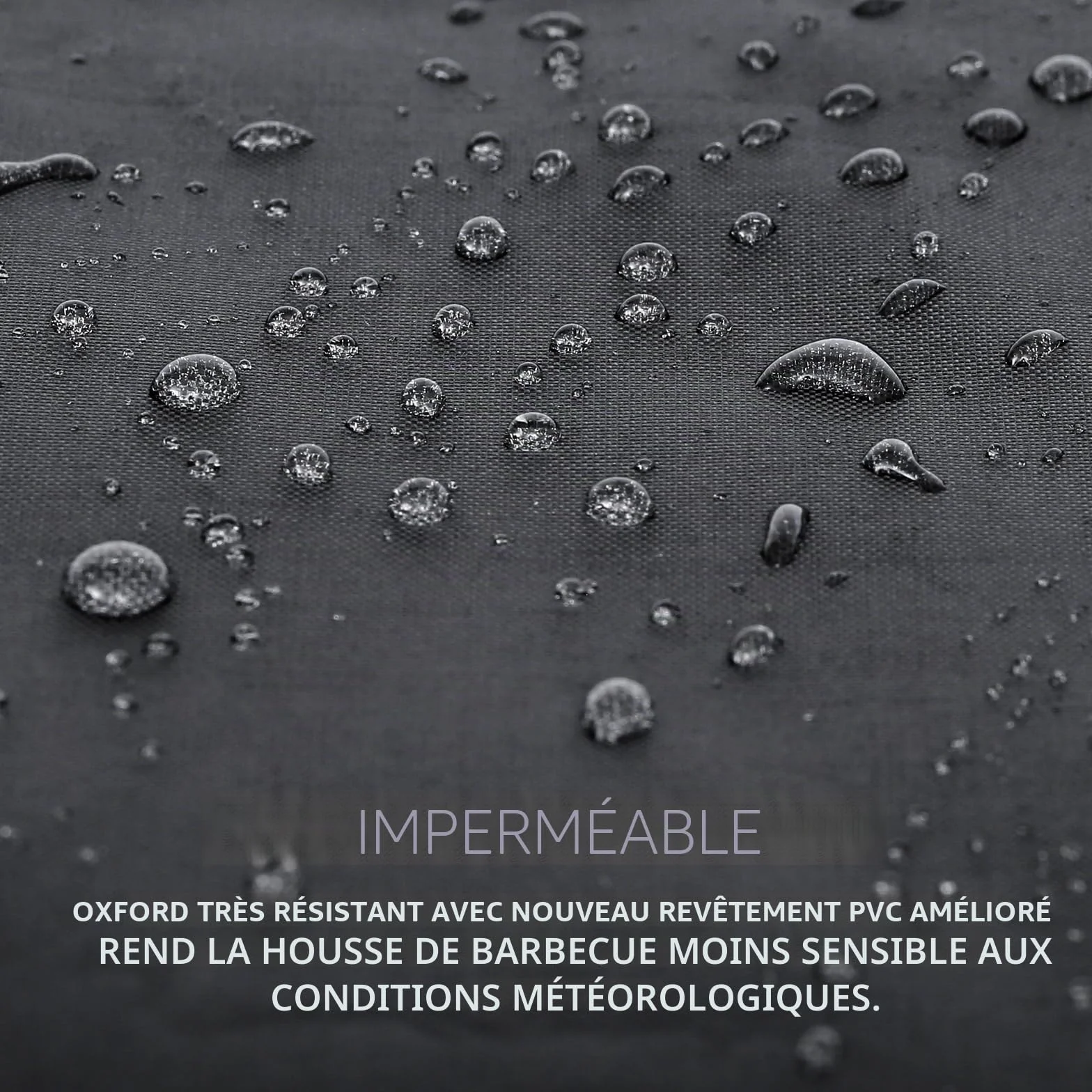 Turtle-Life Housse Barbecue imperméable 120x66x100CM Noir