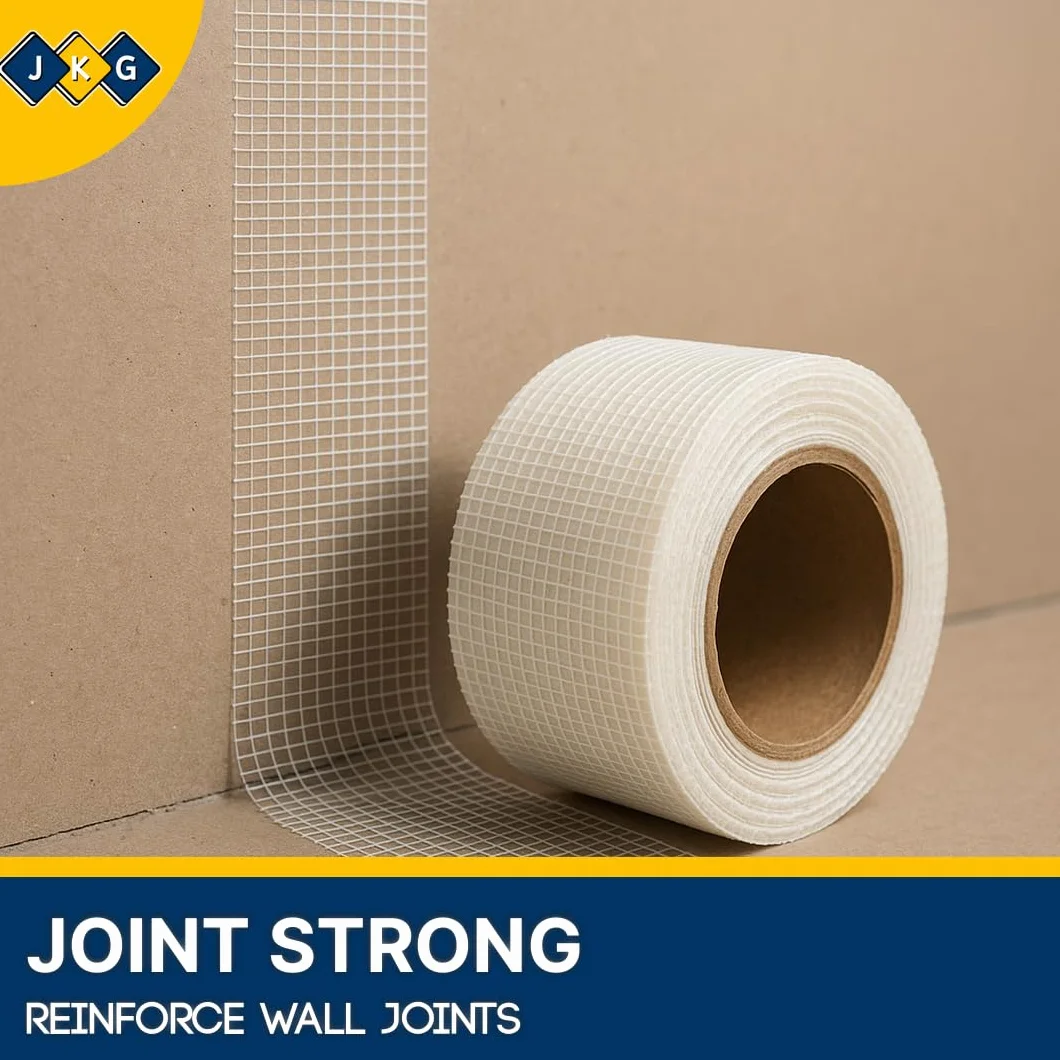 JKG Ruban adhésif plaque de plâtre 50 mm x 20 m maille solide blanche renforcer joints murs fissures
