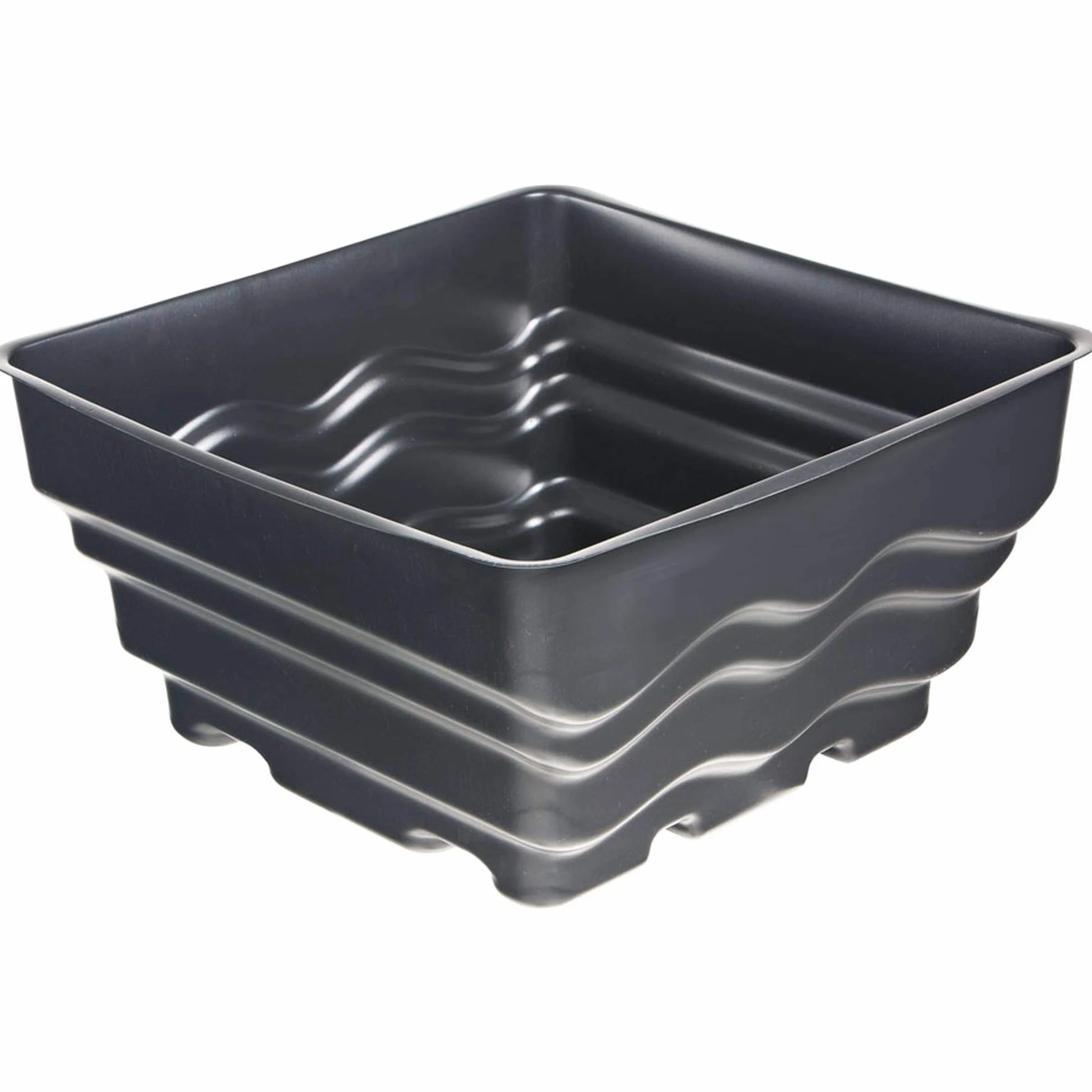 Heissner Bac carré préformé pour Fontaine Noir 58 x 58 x 30 cm