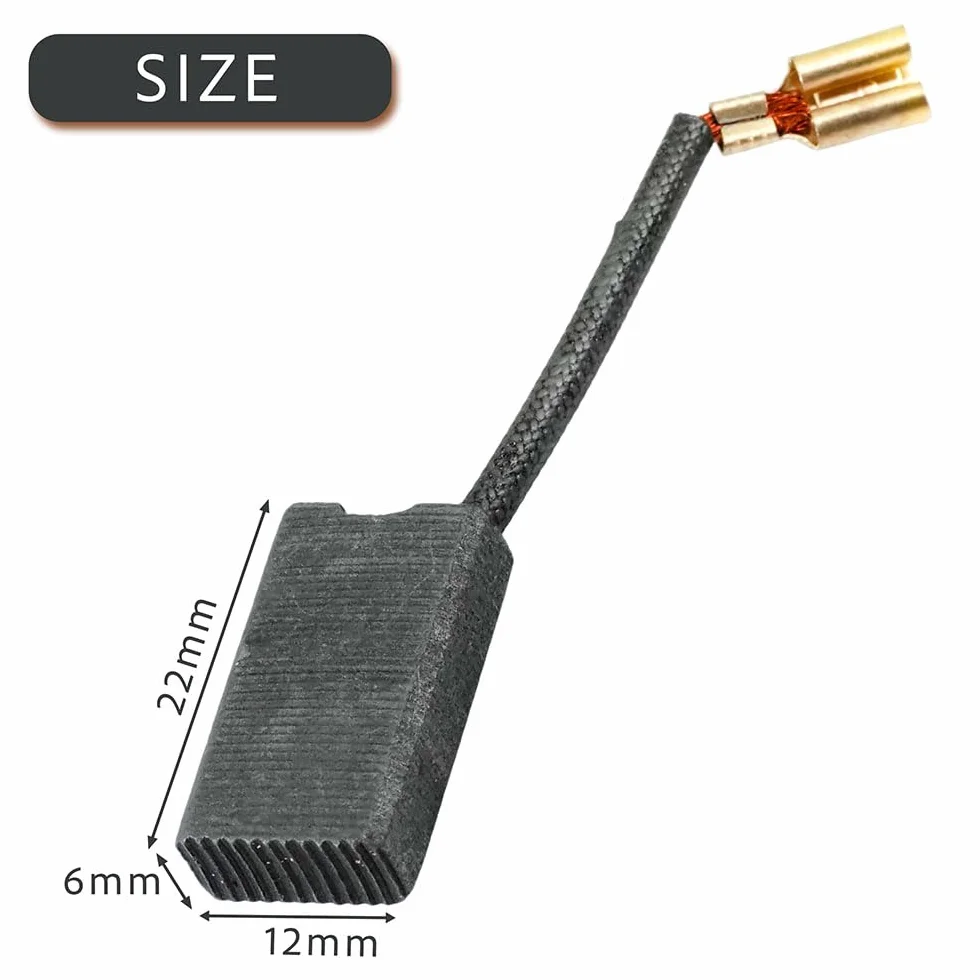 Balais de charbon moteur 6x12x22mm pour perceuses Titan TTB278SDS TTB631SDS TTB572SDS TTB571SDS