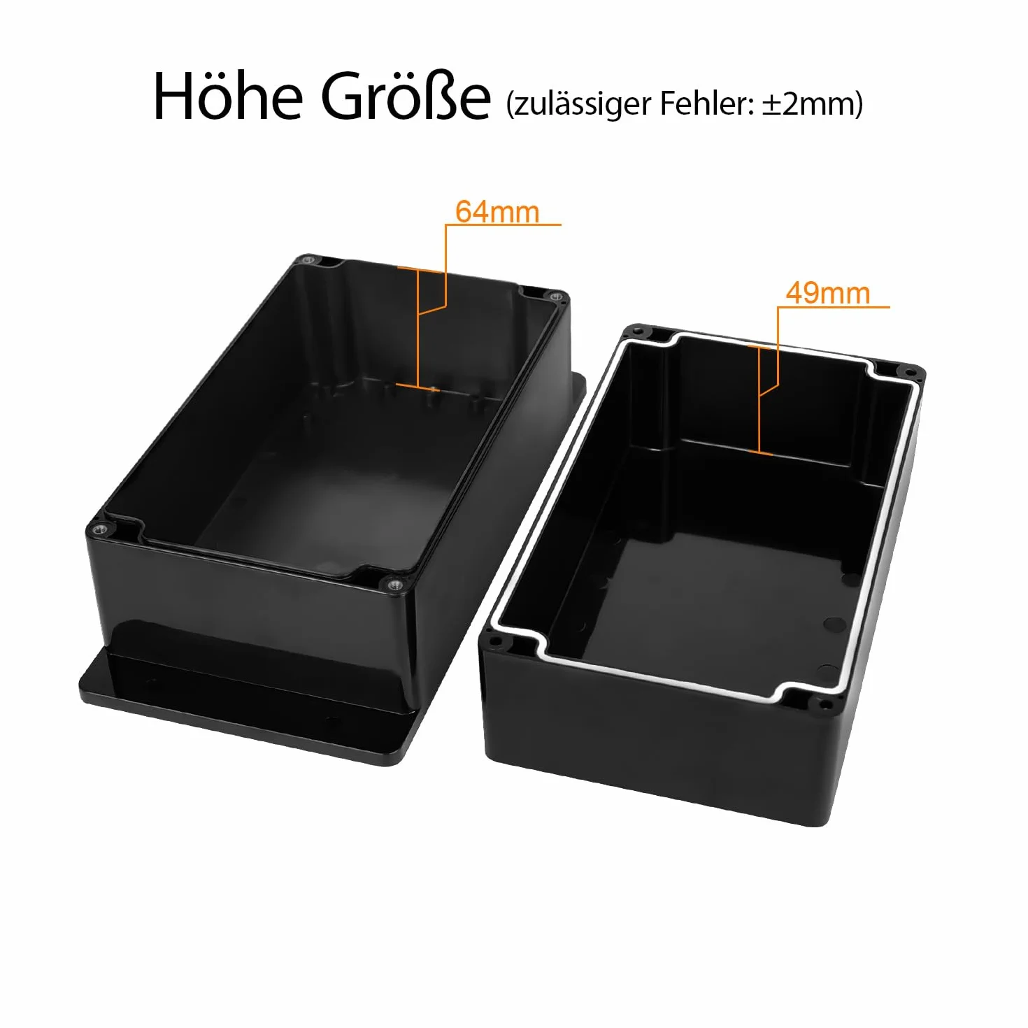 Boîte de jonction étanche IP65 ABS noir 200x120x113 mm