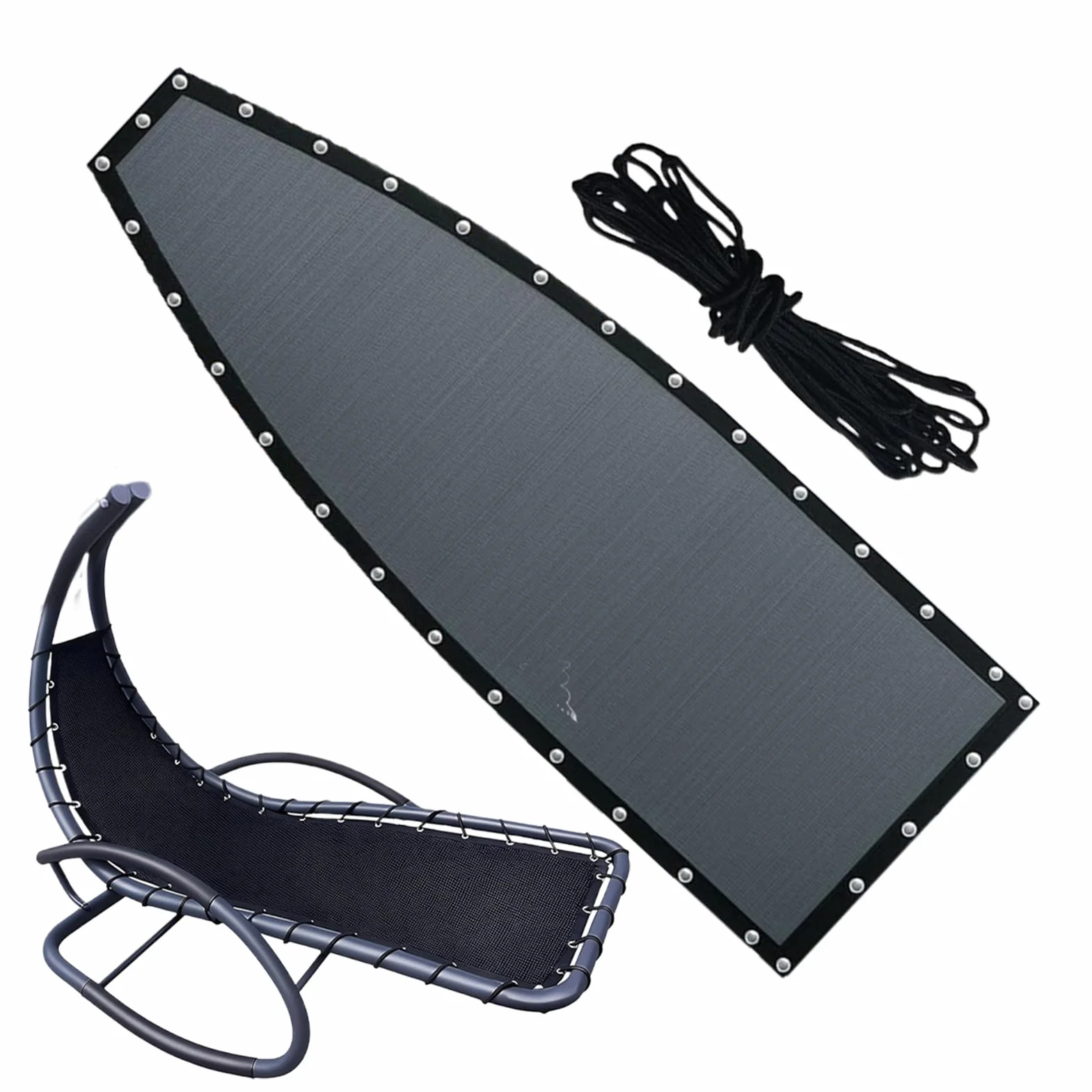 Tissu de Remplacement pour Chaise Suspendue - Housse Résistante à l'usure pour Extérieur Patio