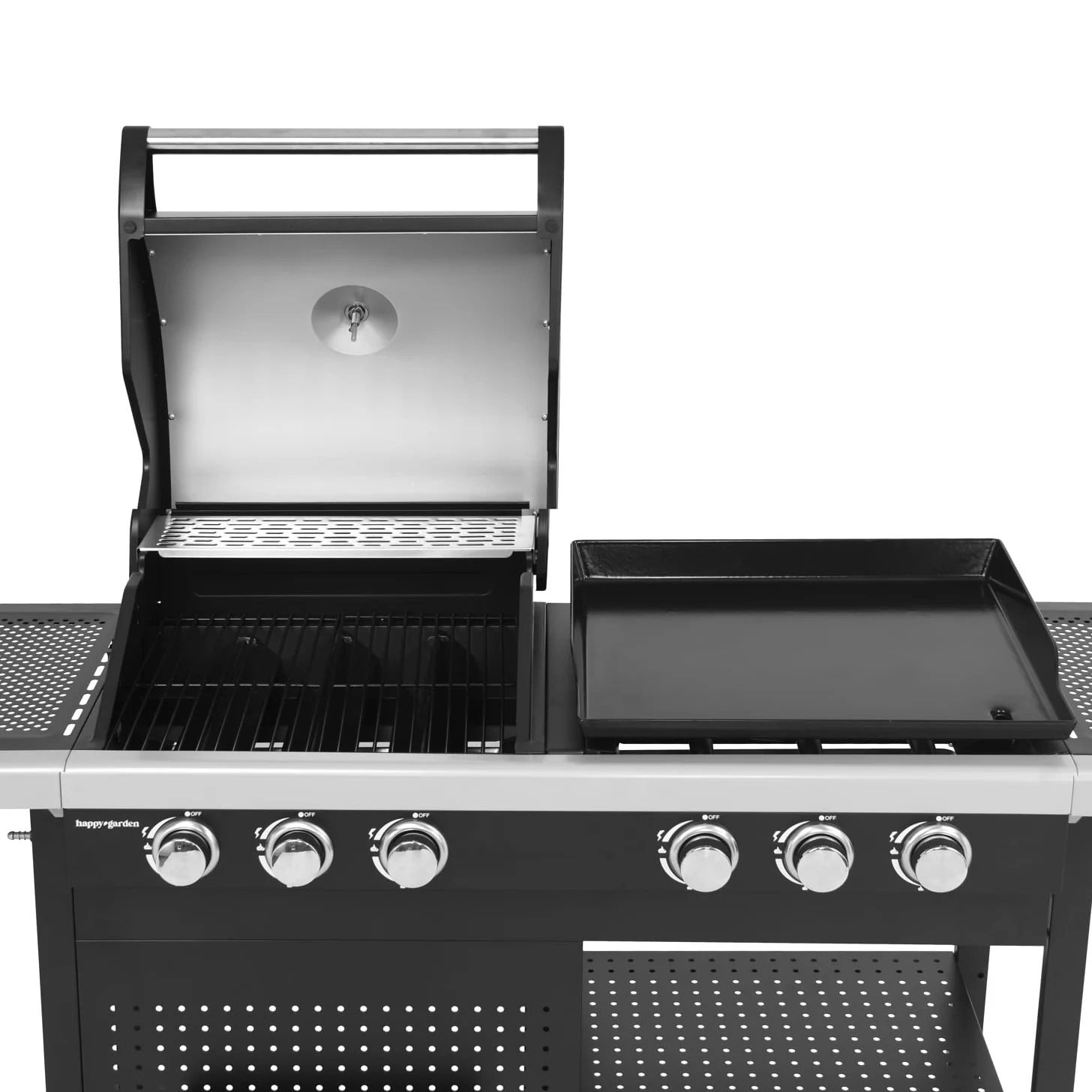 Barbecue duo au gaz VESUVIO - 3 brûleurs + plancha 3 brûleurs - 18kW