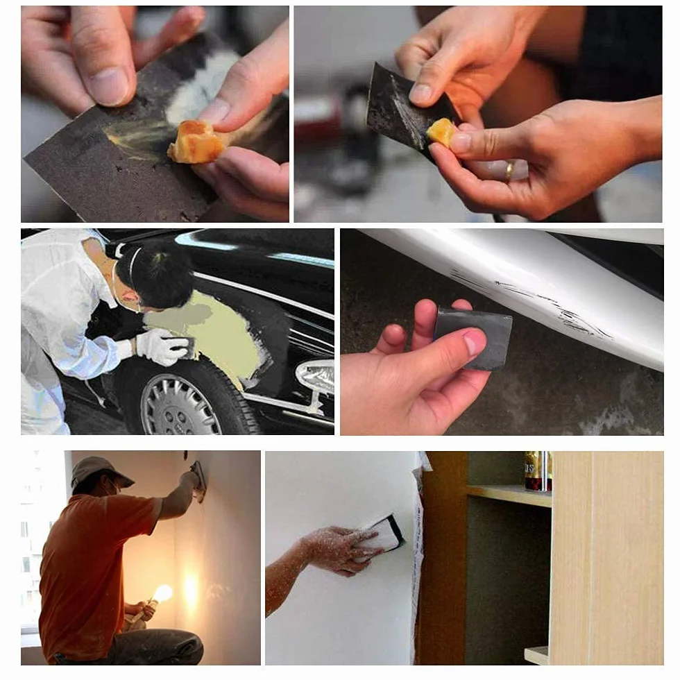 Papier de Verre Abrasif 120-3000 Grains 42 Pièces 9x3,6 Pouces pour Polir Métal Bois Voiture