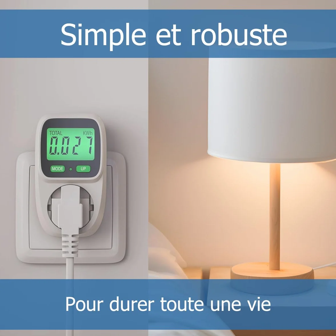 KETLER MS116TOP Compteur électrique prise mobile Wattmètre 16 A 3600 W Prises France Rétroéclairage