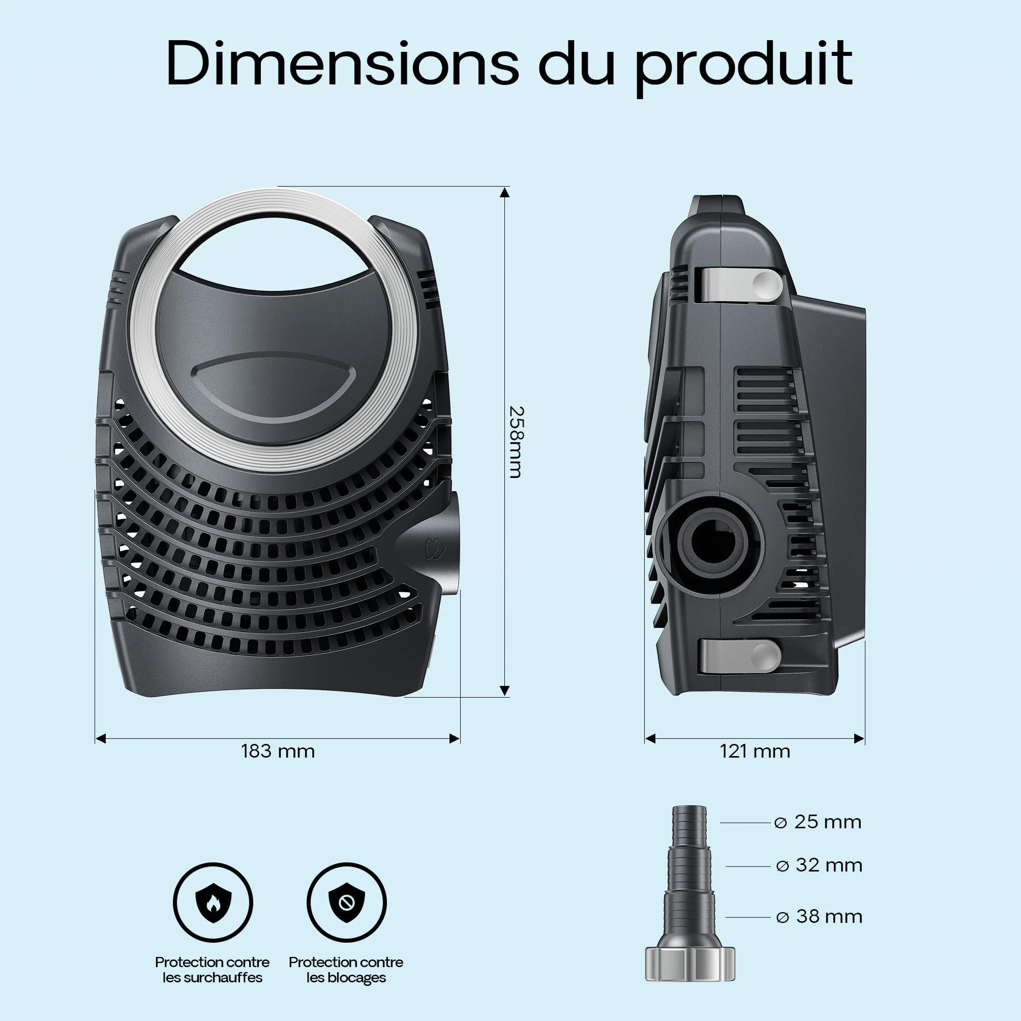 SunSun CBF-350C Kit Filtre Bassin 90000L Biologique NEO10000 Pompe 10000l/h 80W CUV-236 Lampe UVC 36W 25m Tuyau 25mm Y-distributeur