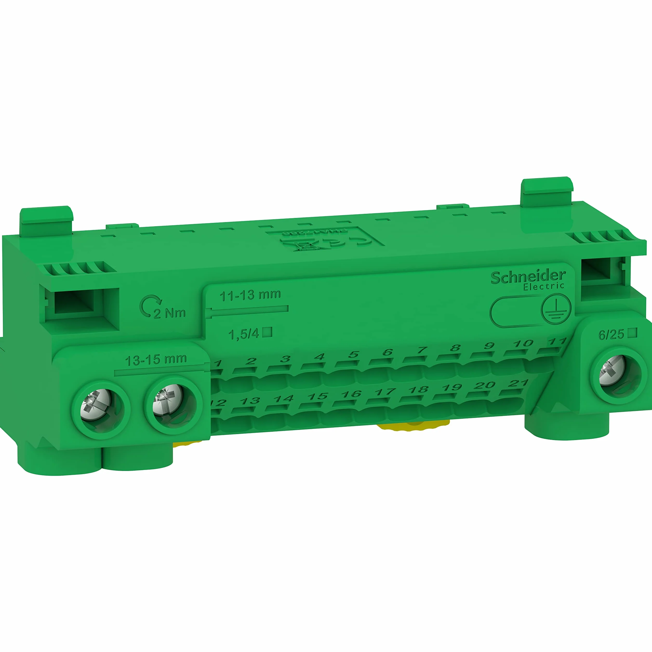 Schneider Electric Earth Screwless TB 24 trous Jumper