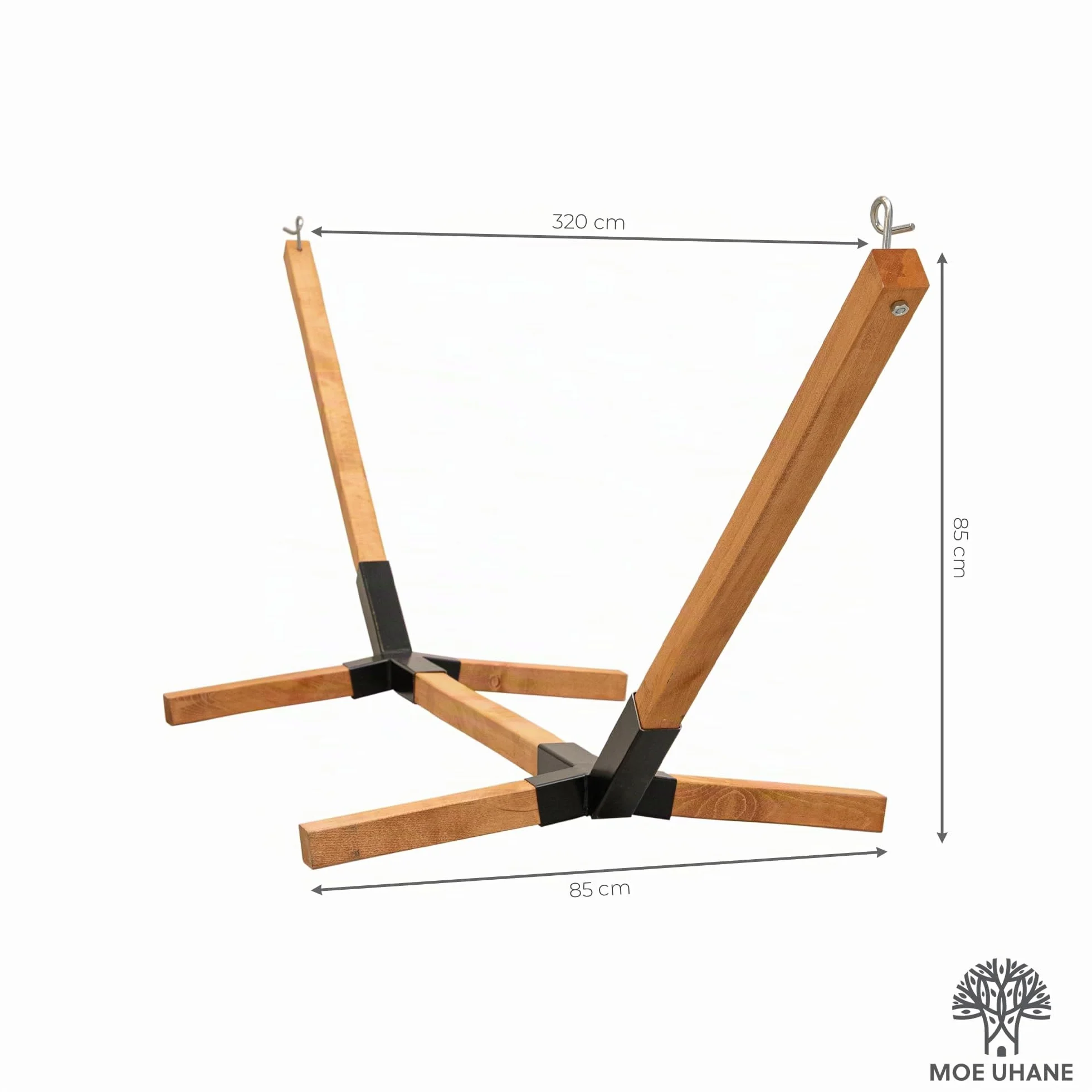 Hamac en bois MOE UHANE pour jardin, montage rapide sans outils, bois naturel, compact, écologique