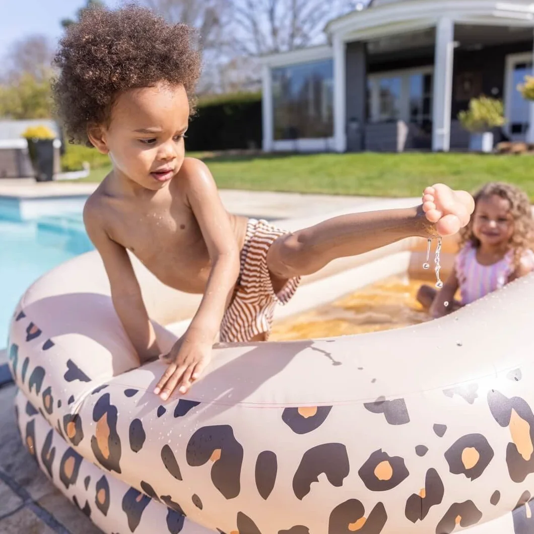 Swim Essentials Piscine Enfant 200 cm Léopard Beige Rectangulaire