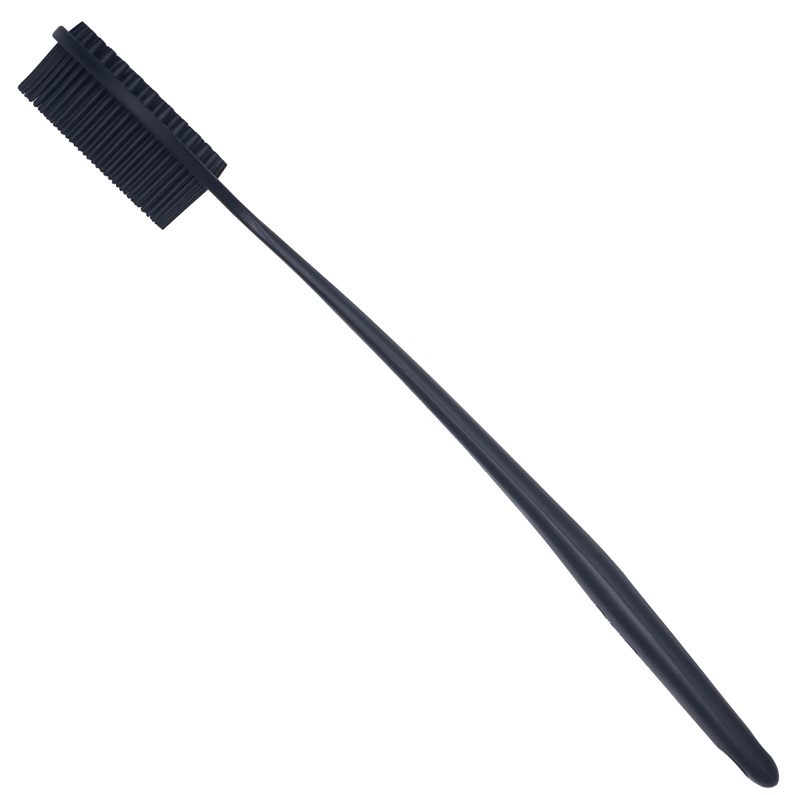 Soft Silicone Back & Body Brush with Extended Handle, Black