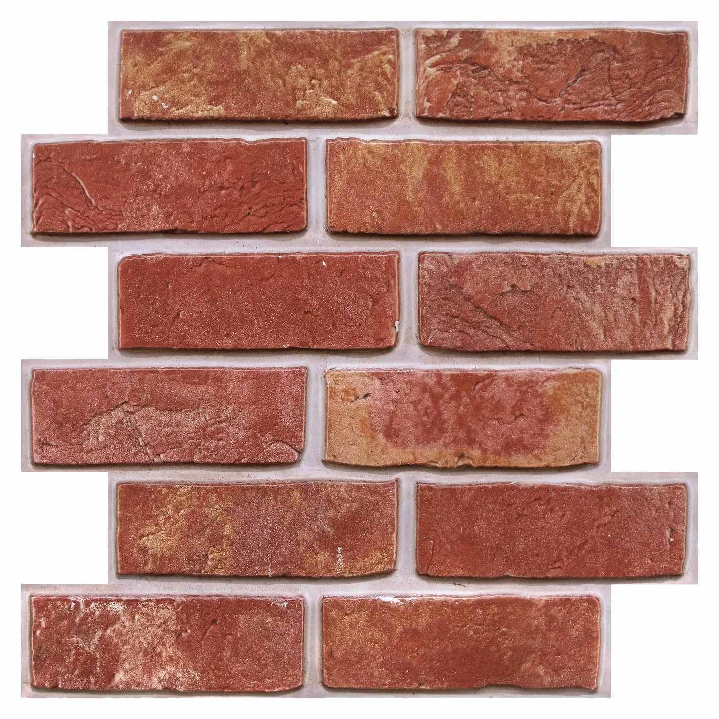 Panneaux Muraux 3D Adhésif Brique PVC 30x30 cm 10 Pièces Décoration Cuisine Salle de Bains Balcon