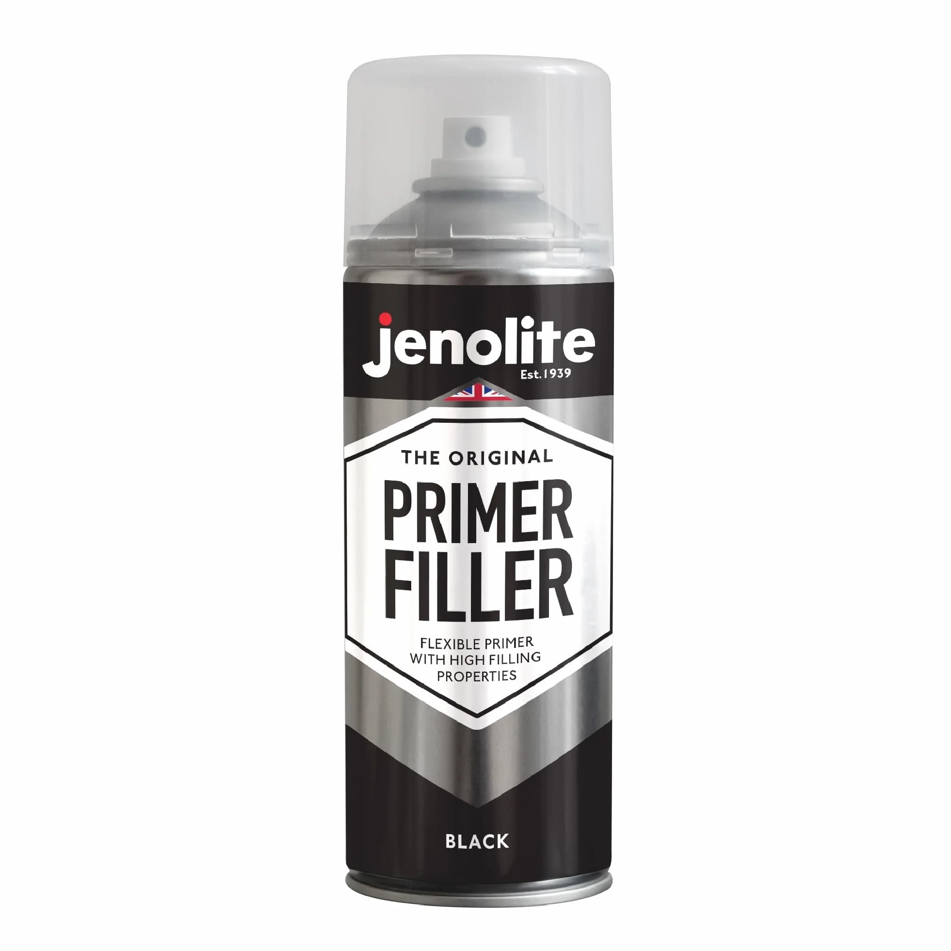 JENOLITE Peinture d'apprêt de remplissage en aérosol Noir 400ml Apprêt flexible