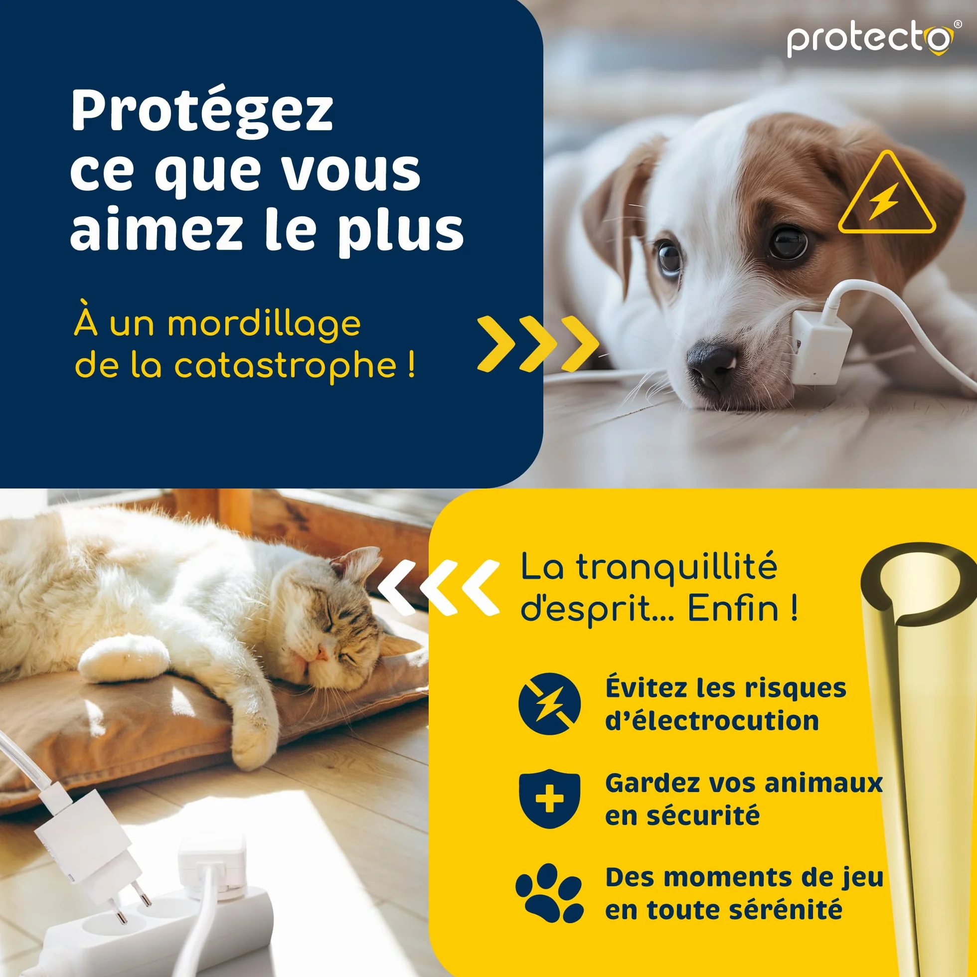PROTECTO Gaine Protection Câble 3 m Ø 9 mm Anti-Morsure Transparente