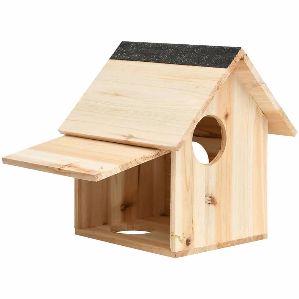 Maison d'écureuil en Bois de Sapin Massif - Nichoir Extérieur 26x25x29 cm