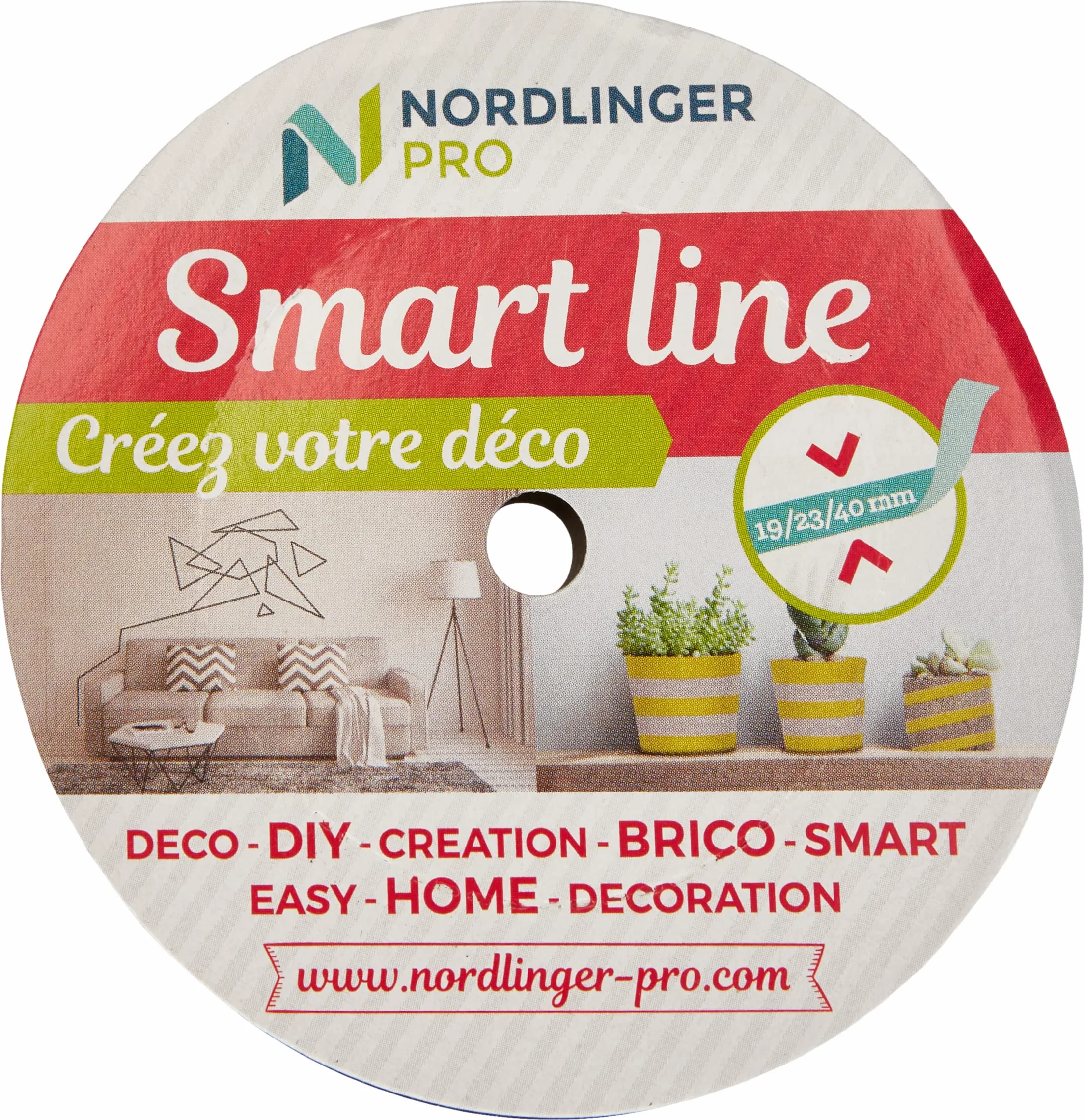 Nordlinger Pro Smart Line Chant Mélamine Adhésif 19 mm x 5 m Synthétique Noir