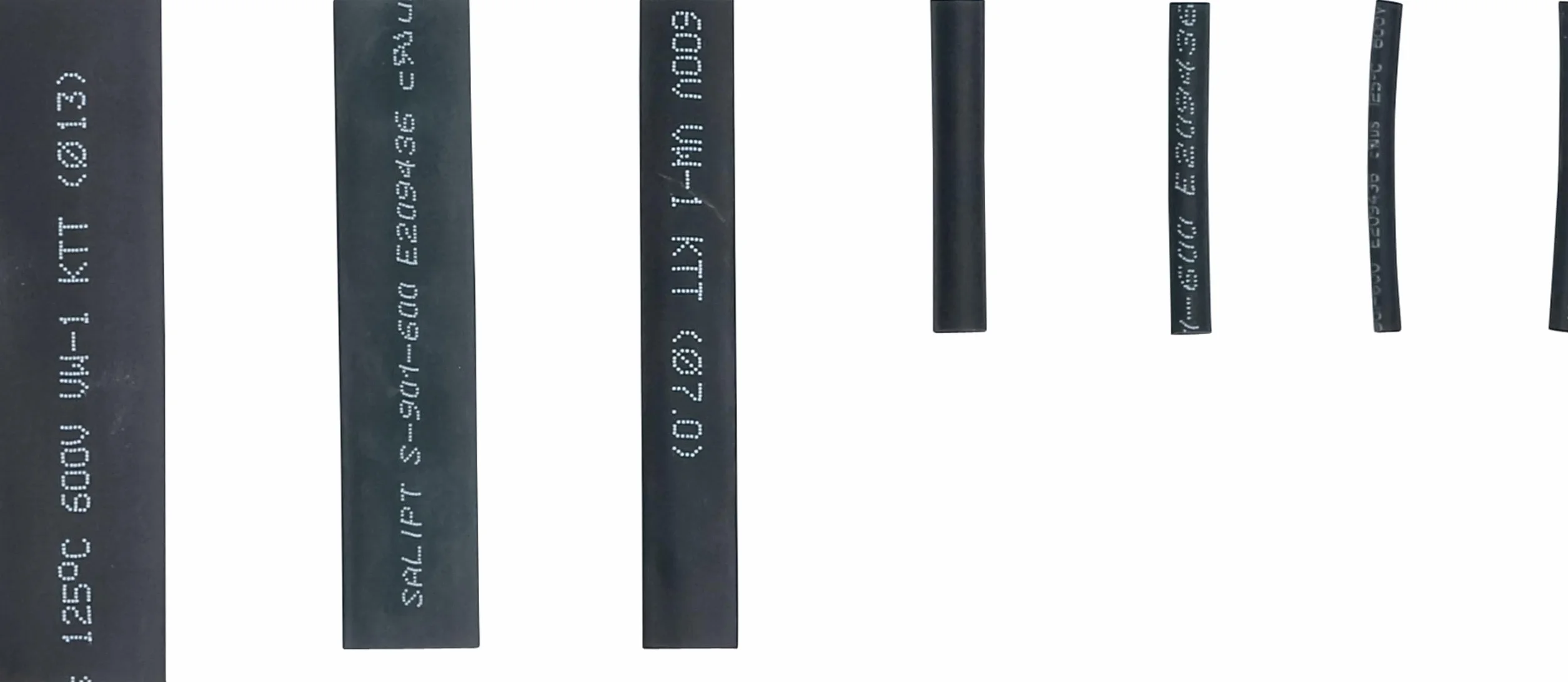BGS Assortiment de gaines thermo-rétractables noires 127 pièces