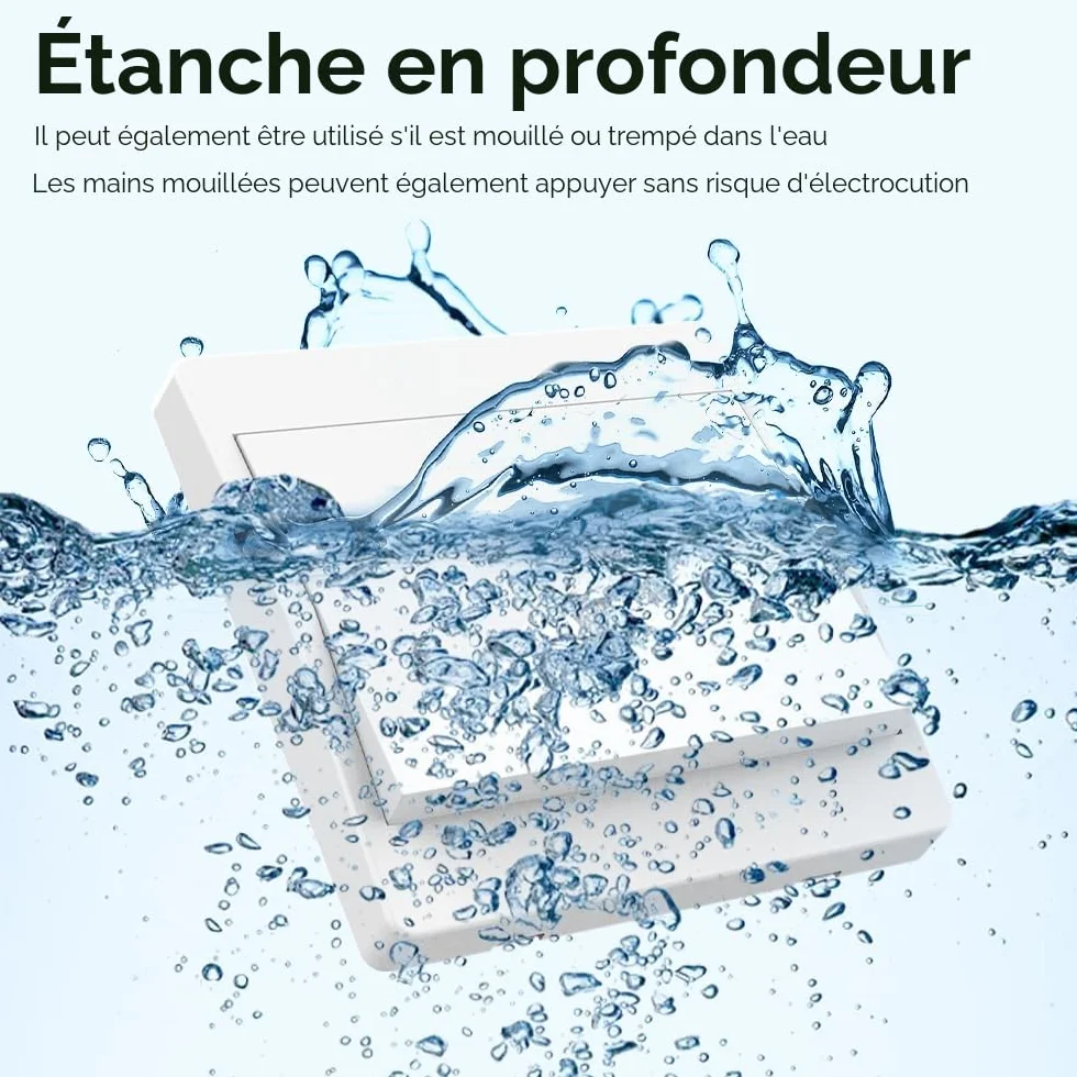 EU interrupteur sans fil autoalimenté va et vient sans pile radio interrupteur à distance éclairage domestique wireless switch 1Gang 2V1