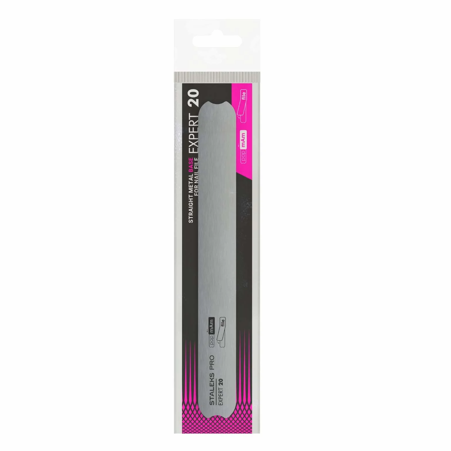 Staleks Pro Expert Manche en acier inoxydable pour limes adhésives et limes pochettes jetables