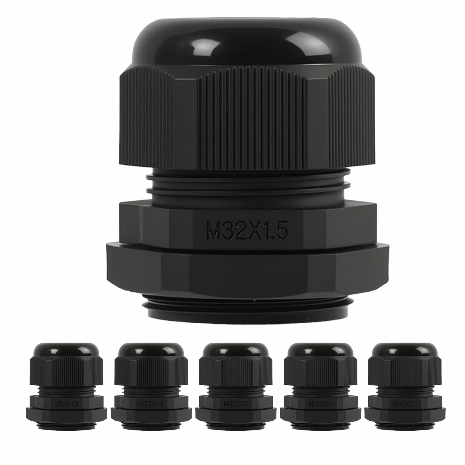 Lot de 6 Presse-étoupes M32 étanche IP68 Connecteurs Glandes pour câble 18-25 mm