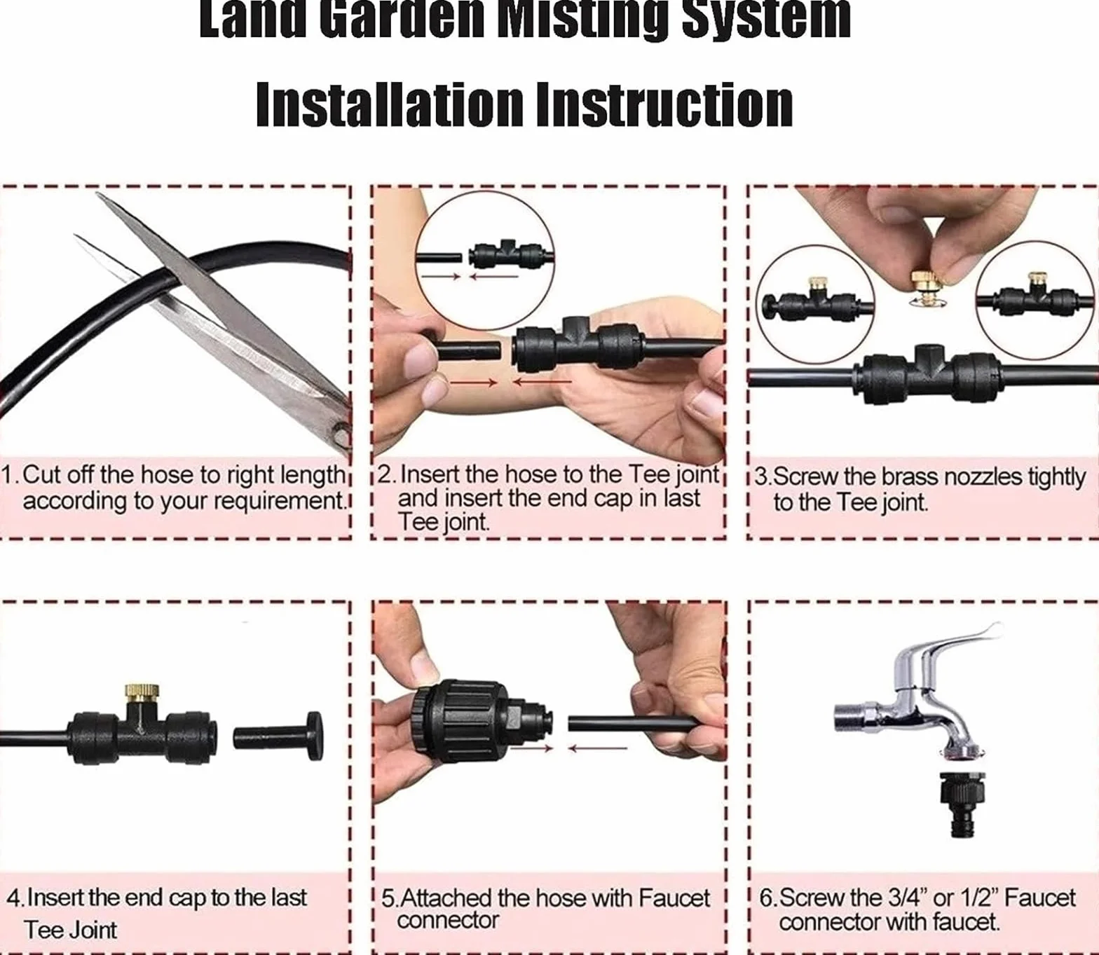 Système de Brumisateur Extérieur Pompe 12V, Kit Brumisation Patio Micro Sprinkler Irrigation Jardin 9M