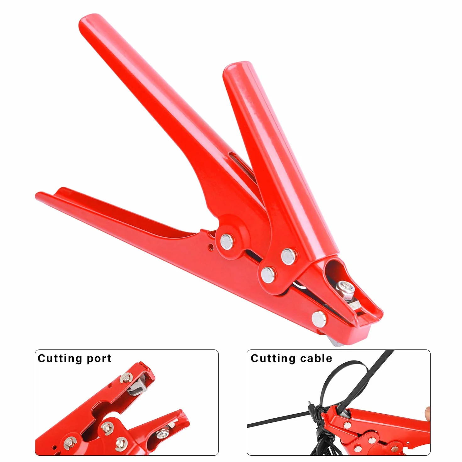 Pince de serrage et de découpe HS-519 pour attaches auto-bloquantes, entièrement en métal, largeur max 0,9 cm